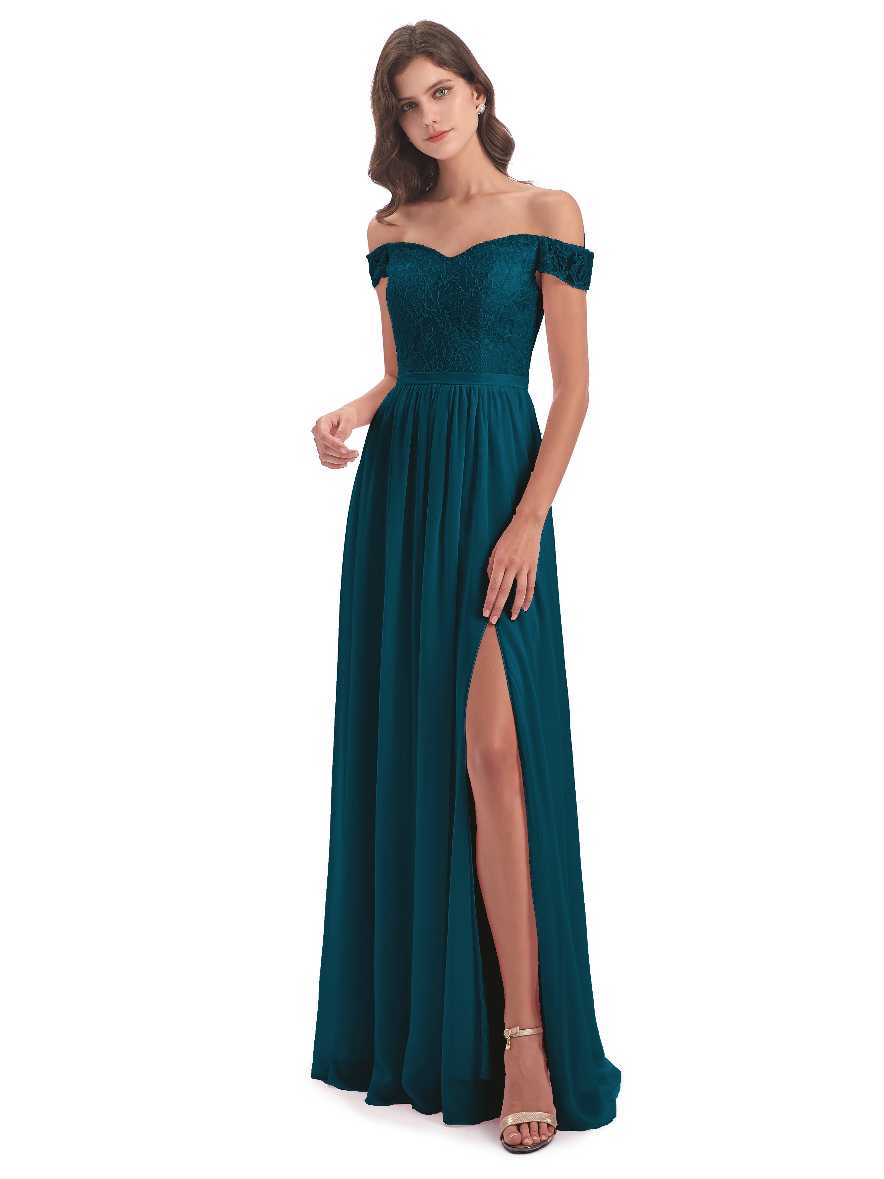 Charlotte Floor Length Off The Shoulder Bridesmaid Dresses