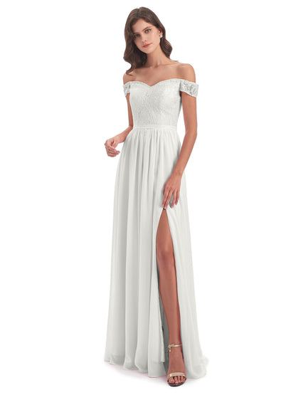 Charlotte Floor Length Off The Shoulder Bridesmaid Dresses