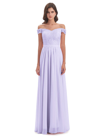 Charlotte Floor Length Off The Shoulder Bridesmaid Dresses