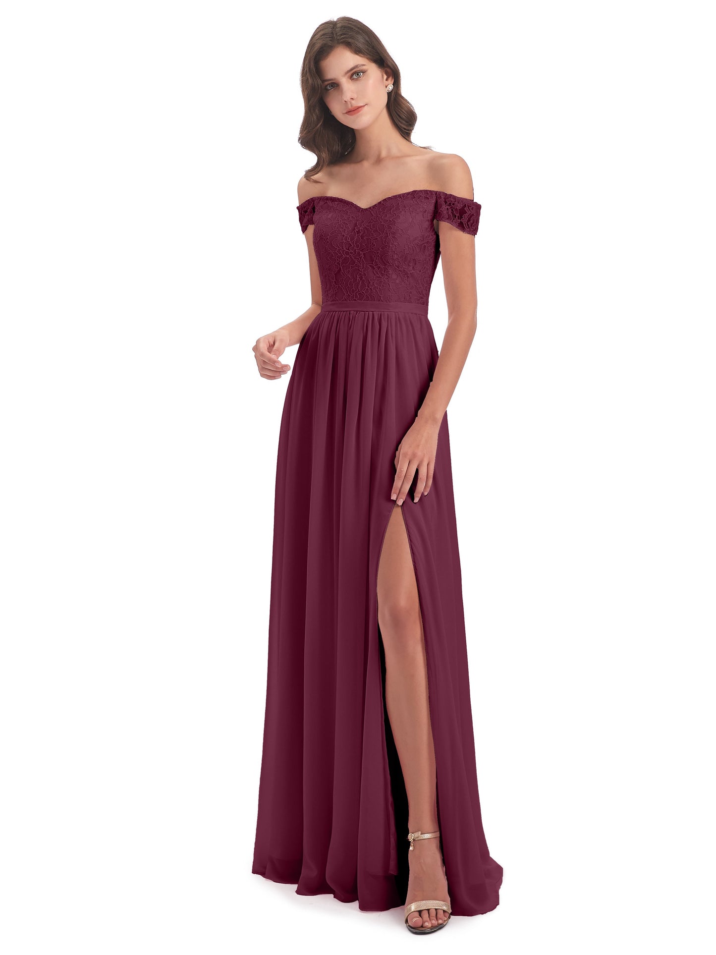 Charlotte Floor Length Off The Shoulder Bridesmaid Dresses