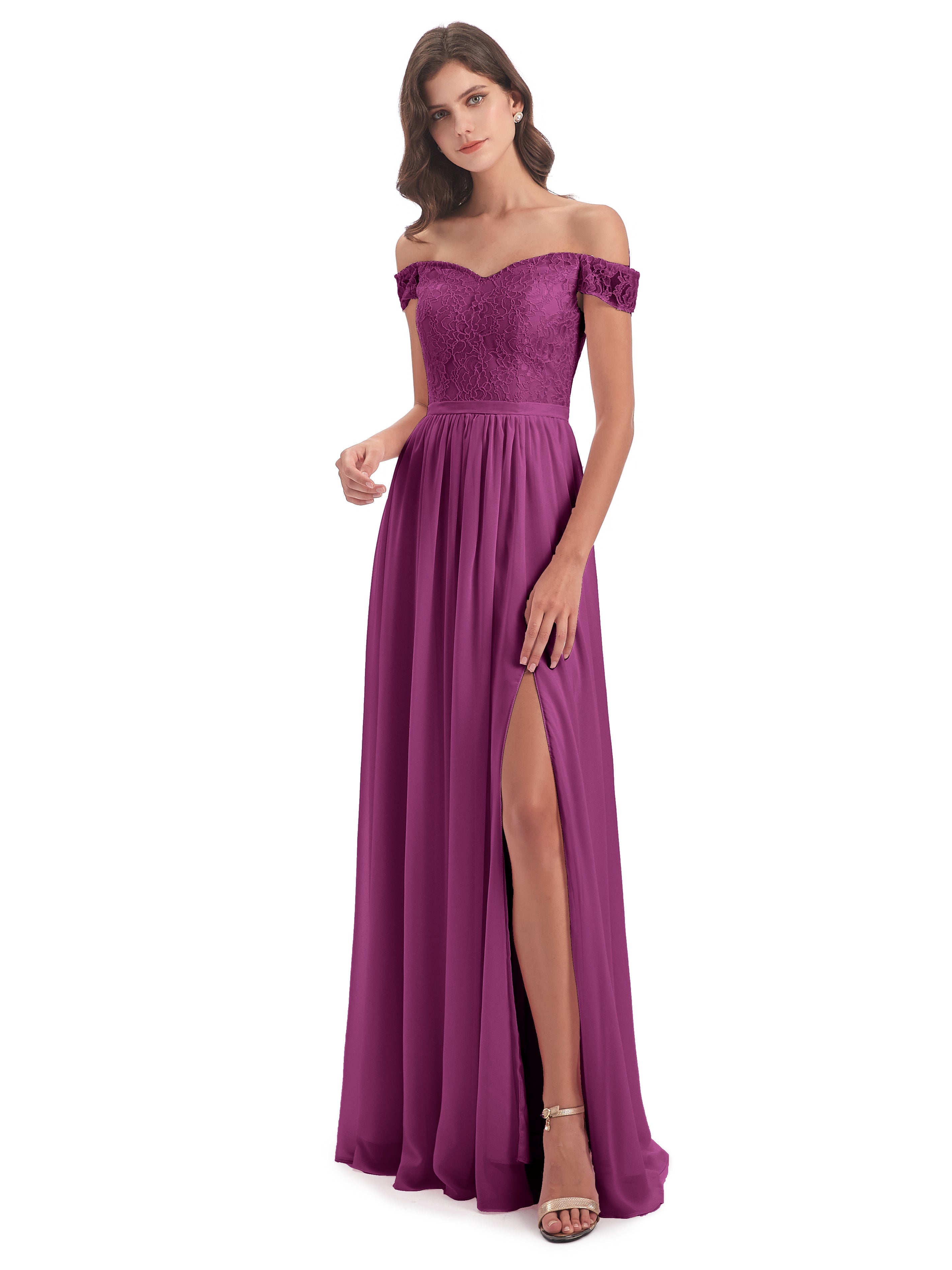 Charlotte Floor Length Off The Shoulder Bridesmaid Dresses