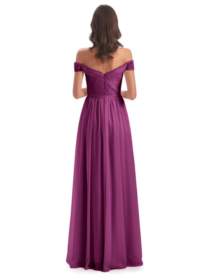 Charlotte Floor Length Off The Shoulder Bridesmaid Dresses