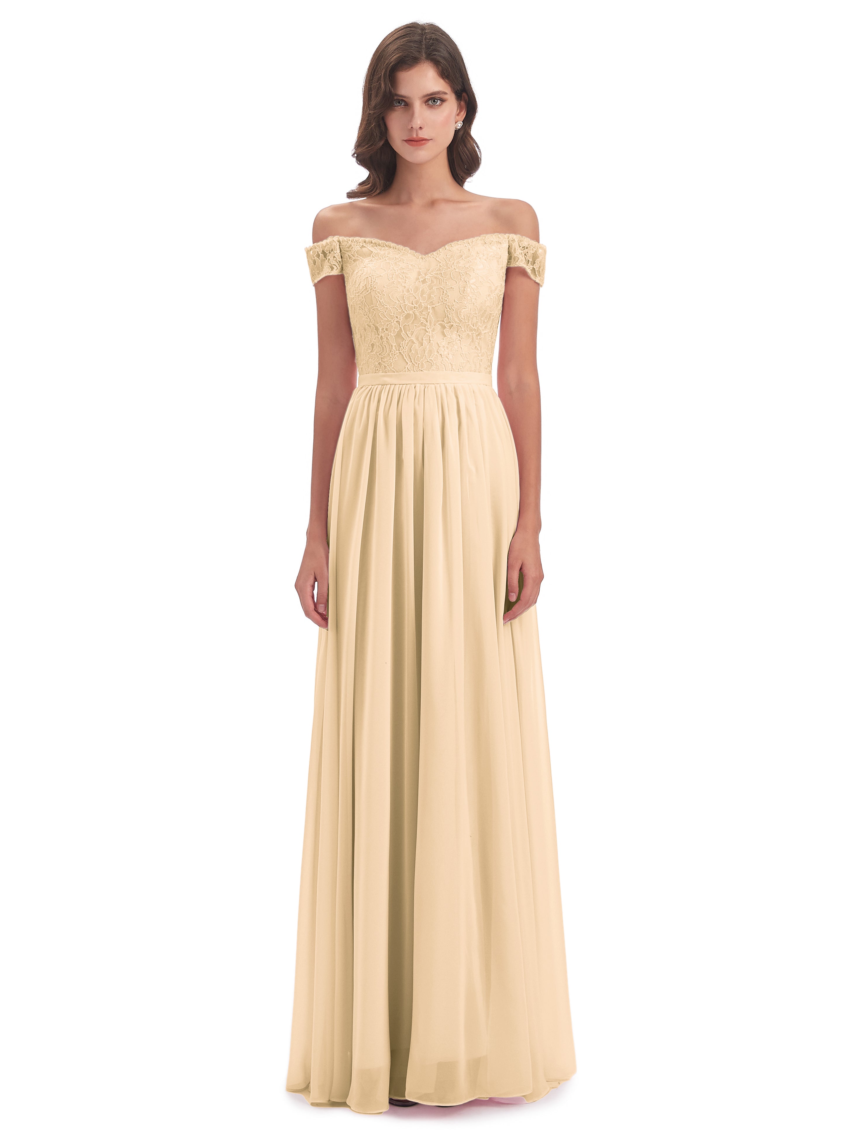 Charlotte Floor Length Off The Shoulder Bridesmaid Dresses