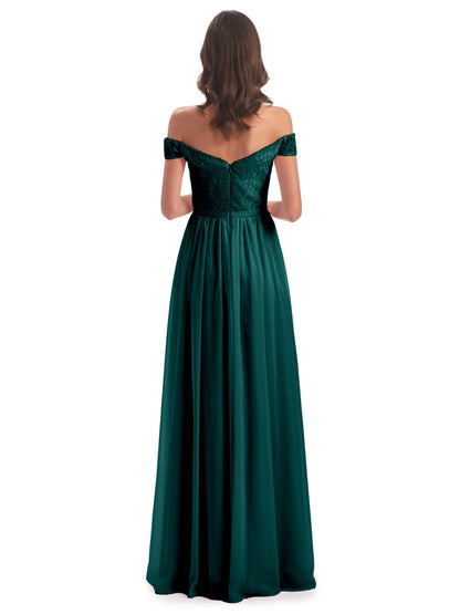 Charlotte Floor Length Off The Shoulder Bridesmaid Dresses