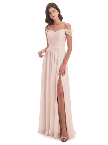 Charlotte Floor Length Off The Shoulder Bridesmaid Dresses