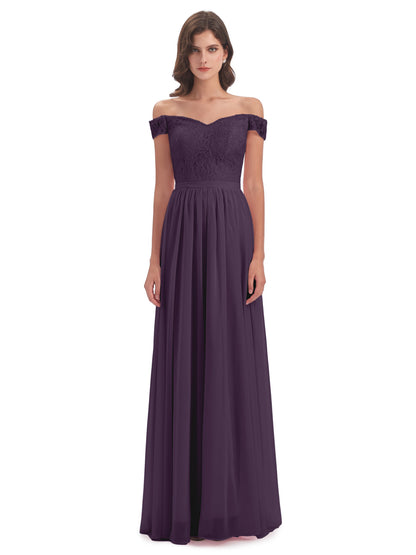 Charlotte Floor Length Off The Shoulder Bridesmaid Dresses