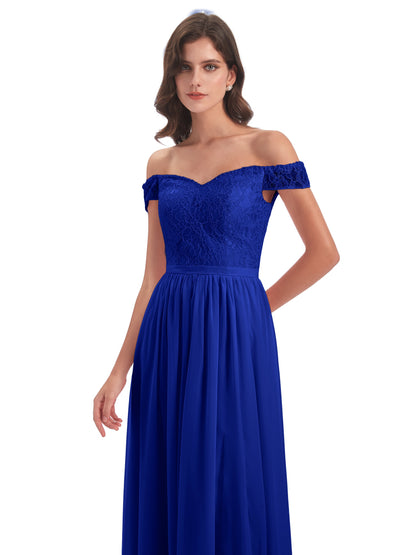 Charlotte Floor Length Off The Shoulder Bridesmaid Dresses