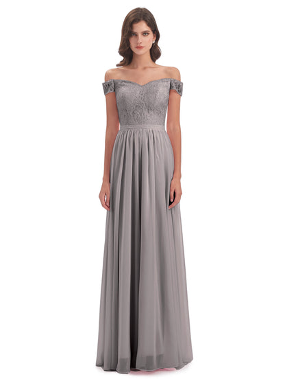 Charlotte Floor Length Off The Shoulder Bridesmaid Dresses