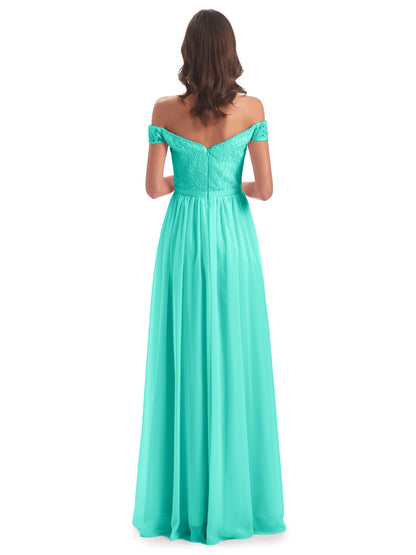Charlotte Floor Length Off The Shoulder Bridesmaid Dresses