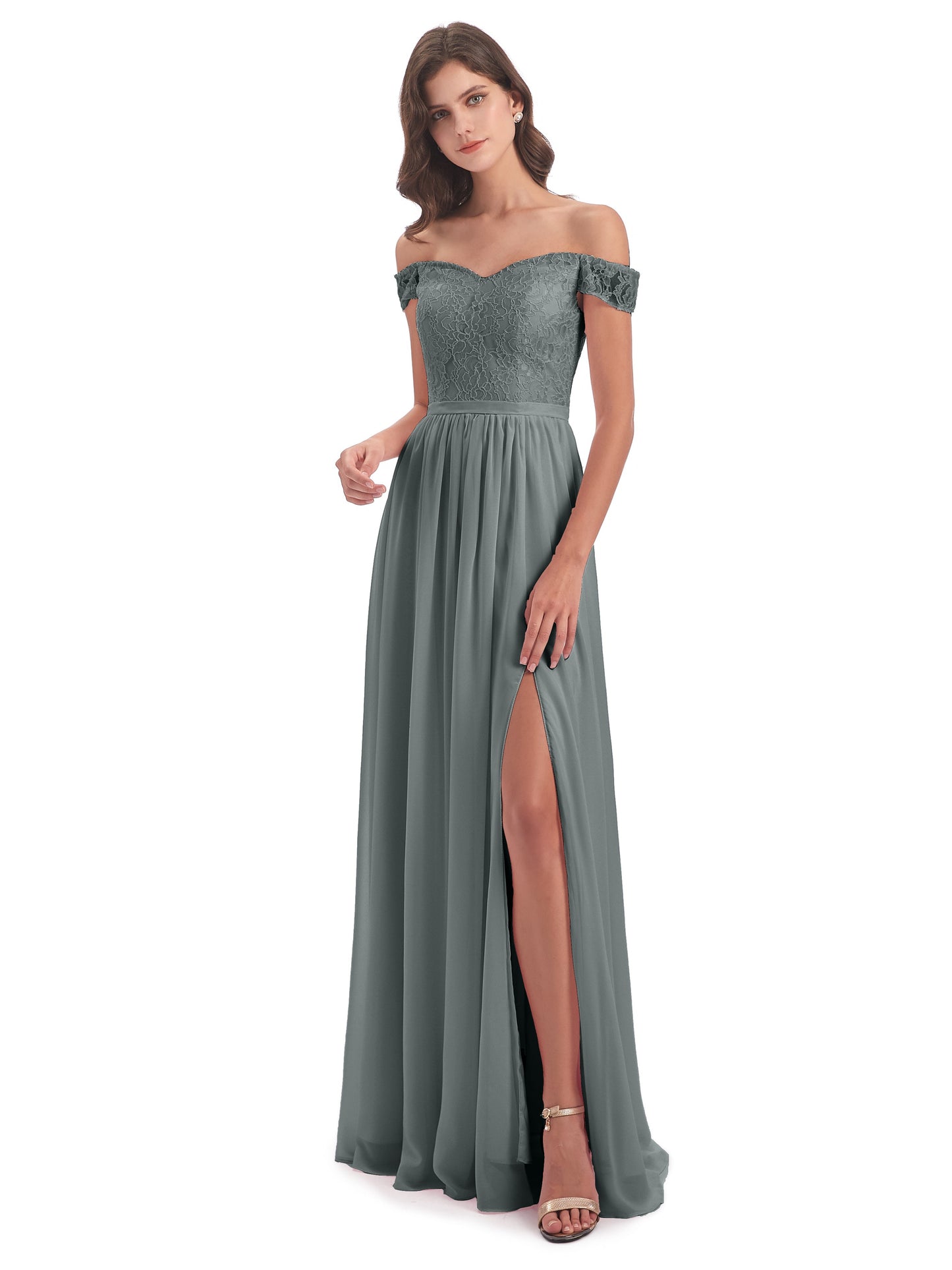 Charlotte Floor Length Off The Shoulder Bridesmaid Dresses