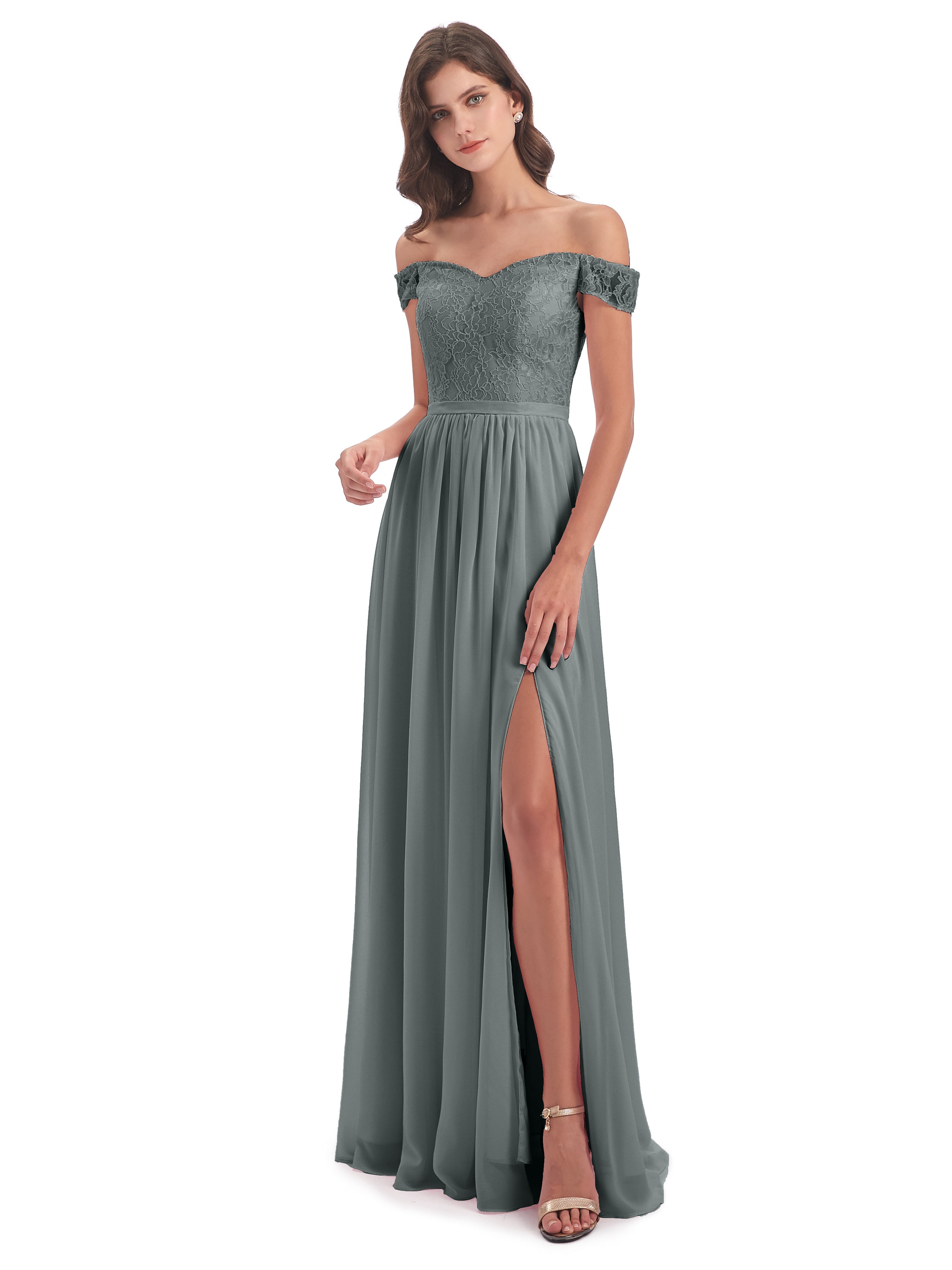 Charlotte Floor Length Off The Shoulder Bridesmaid Dresses