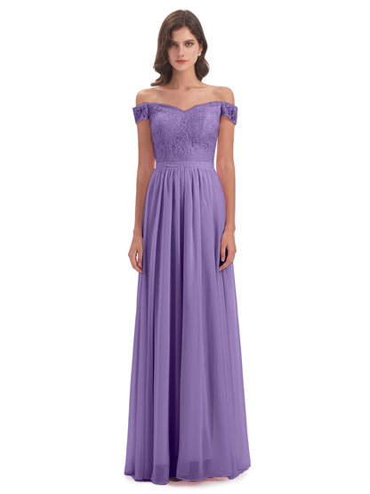 Charlotte Floor Length Off The Shoulder Bridesmaid Dresses