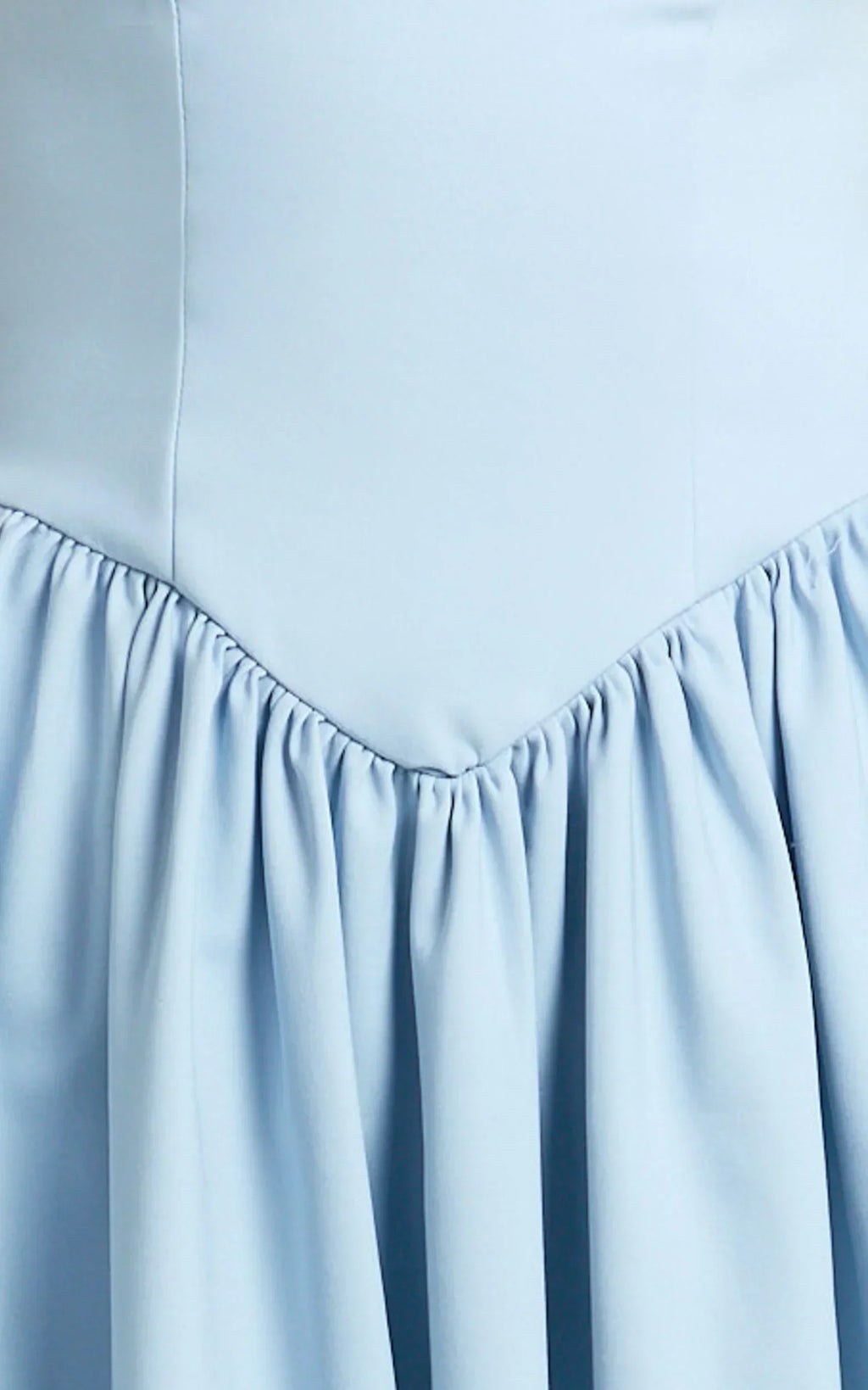 Helda Midi Dress Halter Tie Neck Corset Panel Dress in Soft Blue