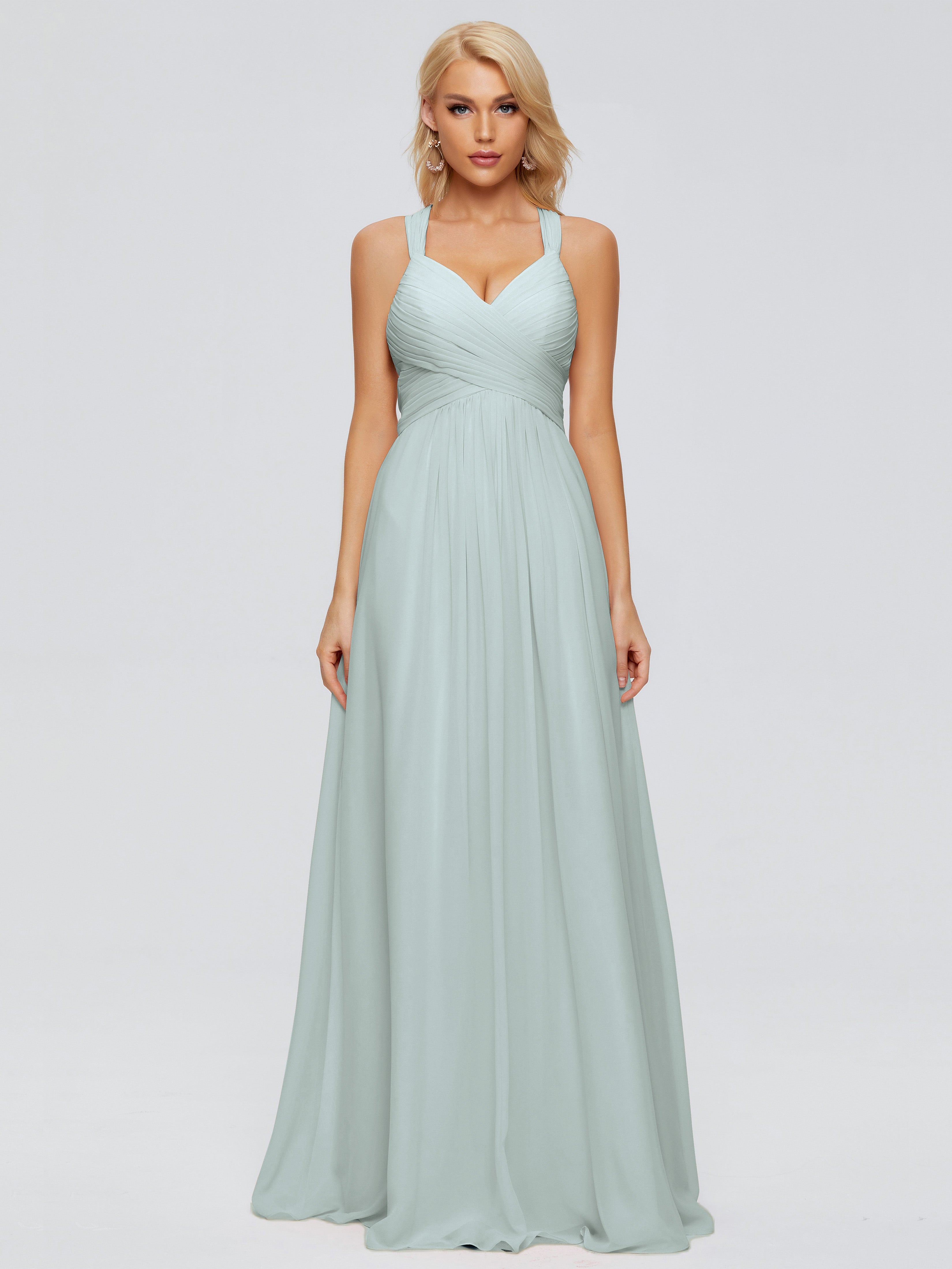 Josephine Spaghetti Straps Chiffon Bridesmaid Dresses