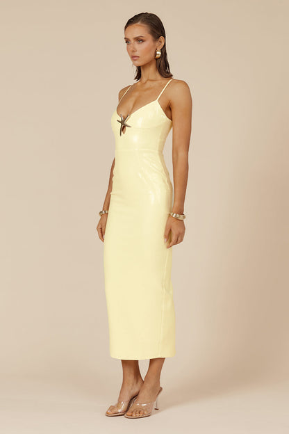 Benito Midi Dress - Lemon