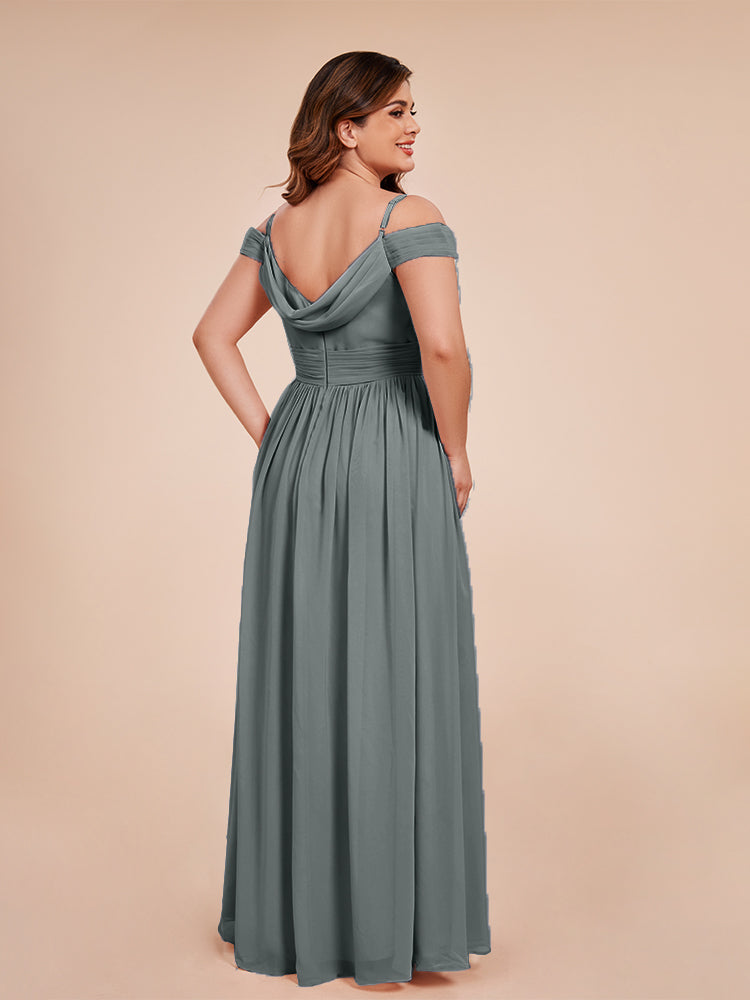 Mia A-line Off The Shoulder Plus Size Bridesmaid Dress
