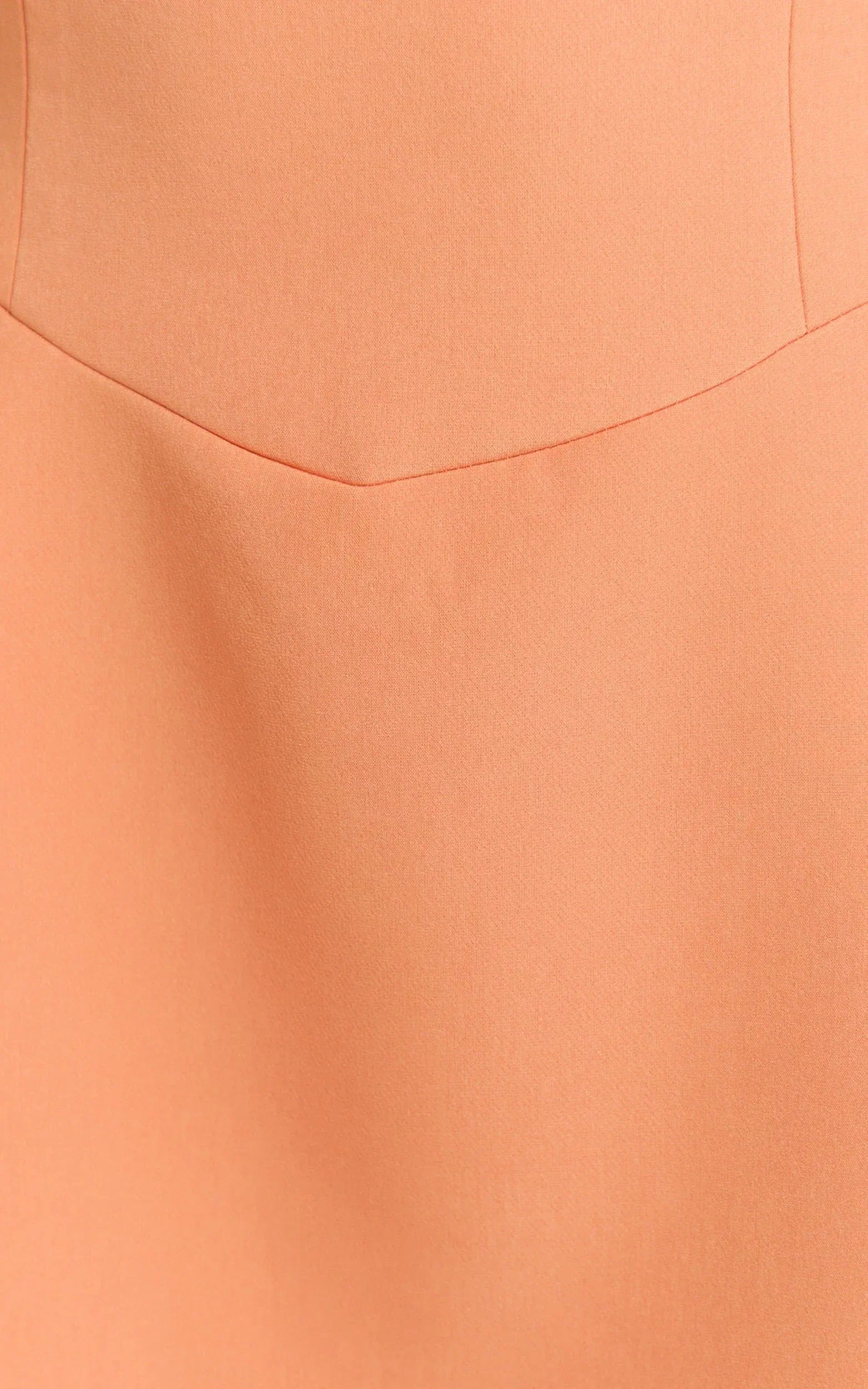 Sakura Mini Dress Square Neck Wide Strap Corset Waist A Line Skirt Dress in Orange