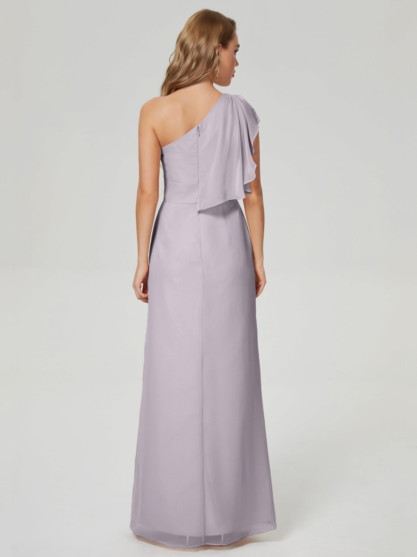 Samara Side Slit One Shoulder Chiffon Bridesmaid Dress