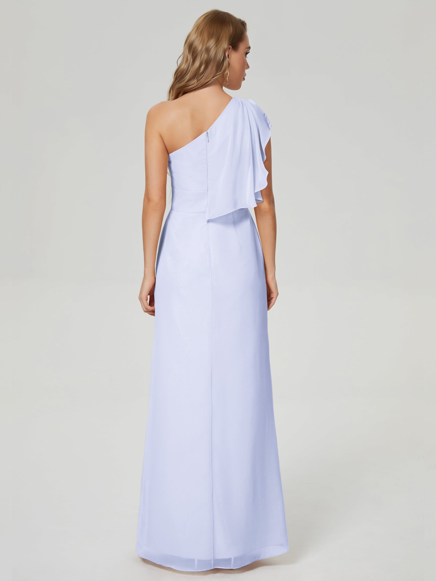 Samara Side Slit One Shoulder Chiffon Bridesmaid Dress