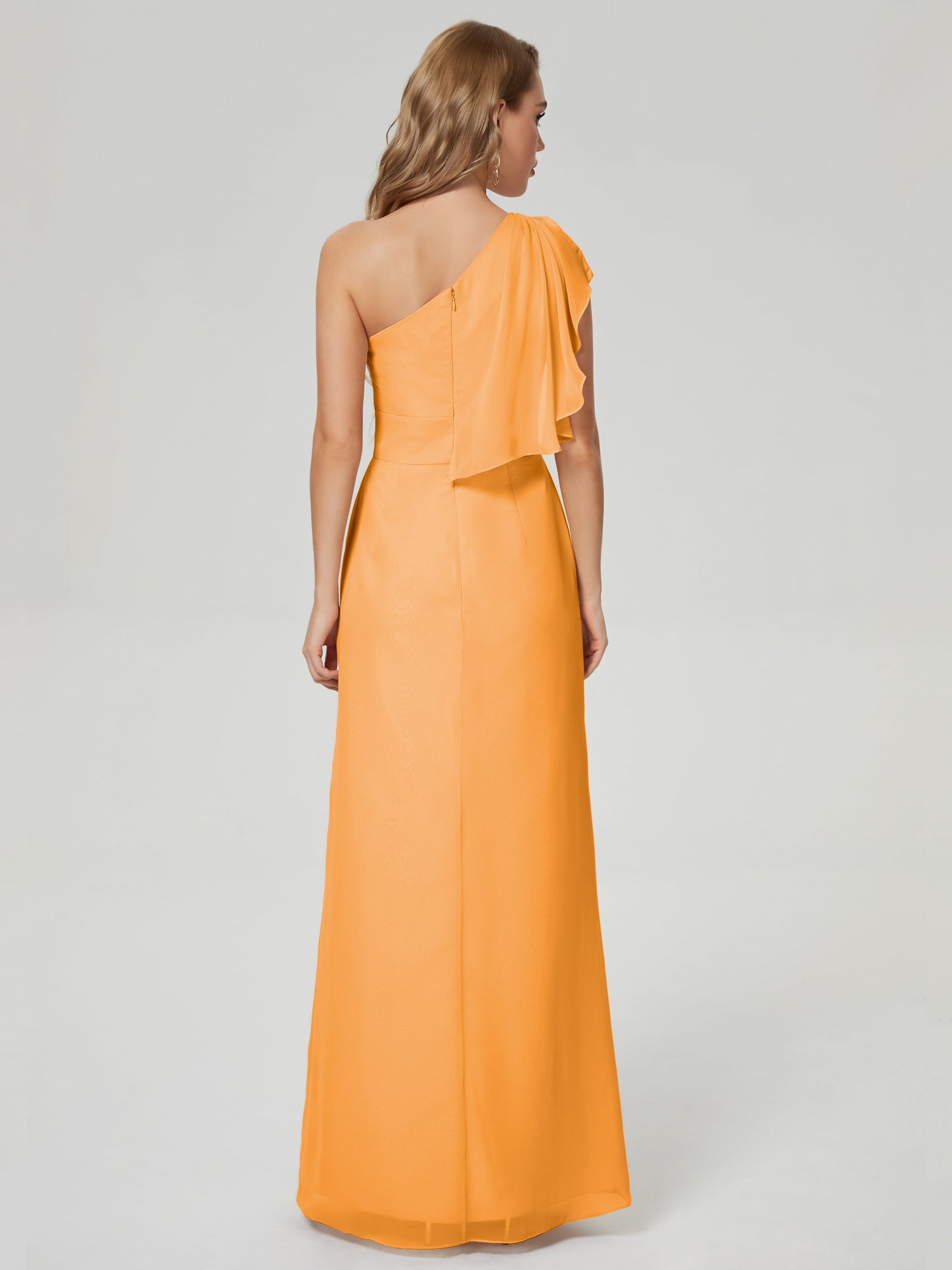 Samara Side Slit One Shoulder Chiffon Bridesmaid Dress