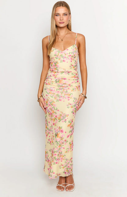 Sintra Yellow Bloom Maxi Dress