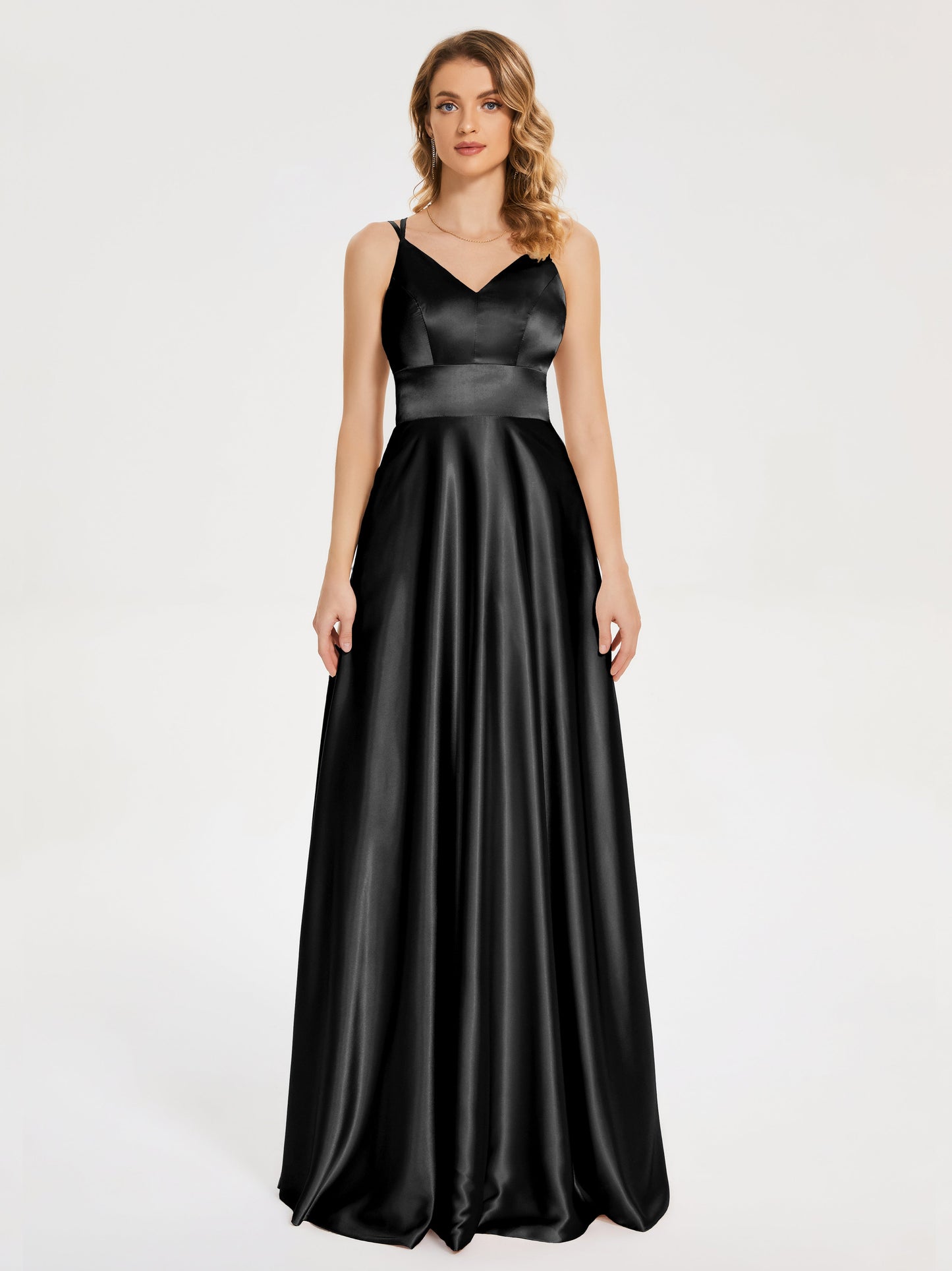 Briella Spaghetti Straps Soft Satin Bridesmaid Dress
