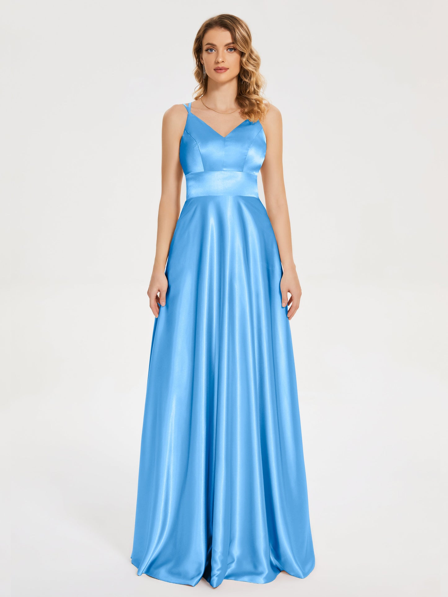 Briella Spaghetti Straps Soft Satin Bridesmaid Dress