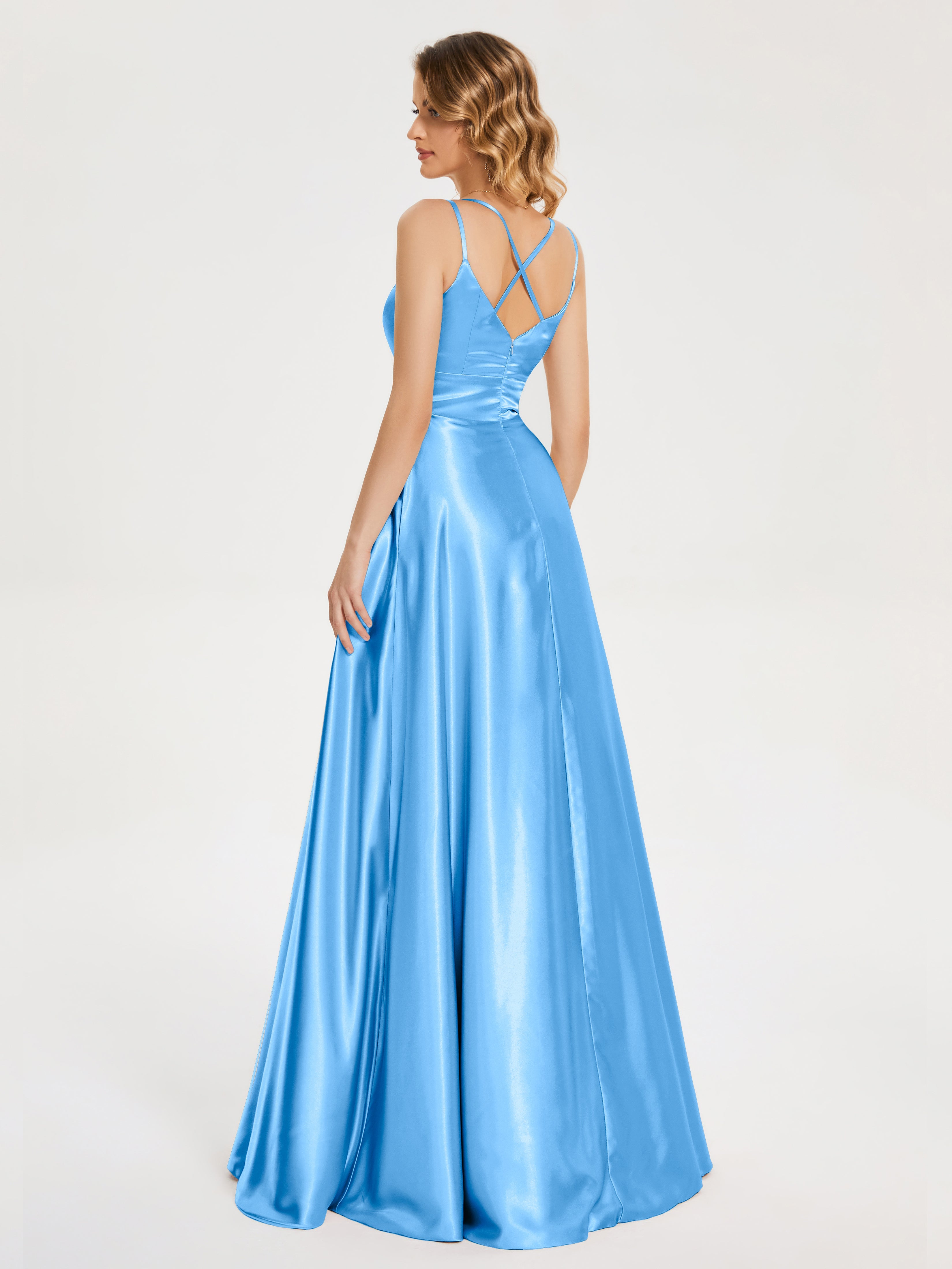 Briella Spaghetti Straps Soft Satin Bridesmaid Dress