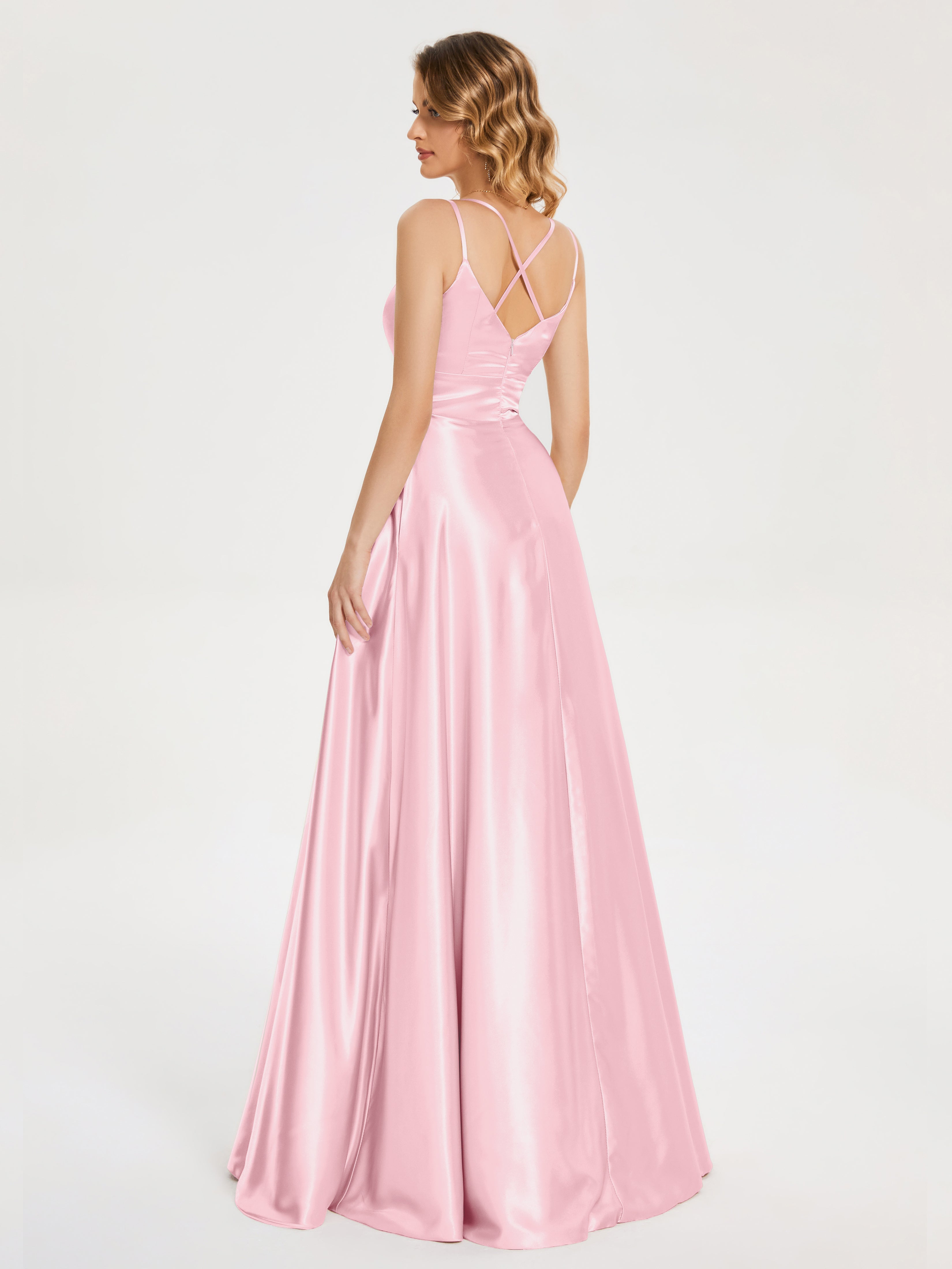 Briella Spaghetti Straps Soft Satin Bridesmaid Dress