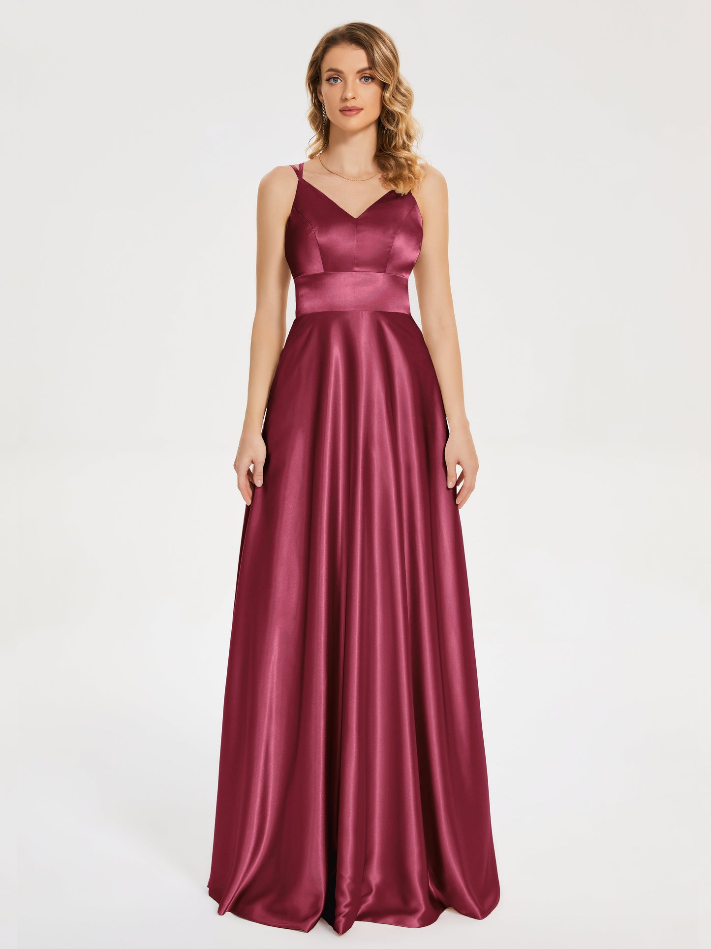 Briella Spaghetti Straps Soft Satin Bridesmaid Dress