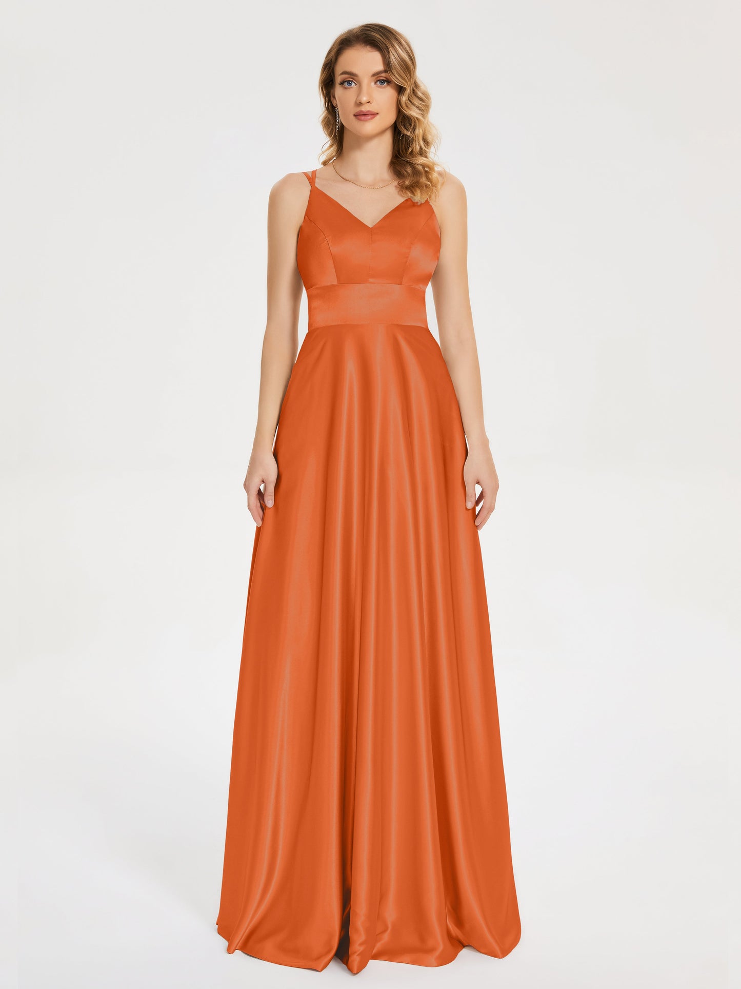 Briella Spaghetti Straps Soft Satin Bridesmaid Dress