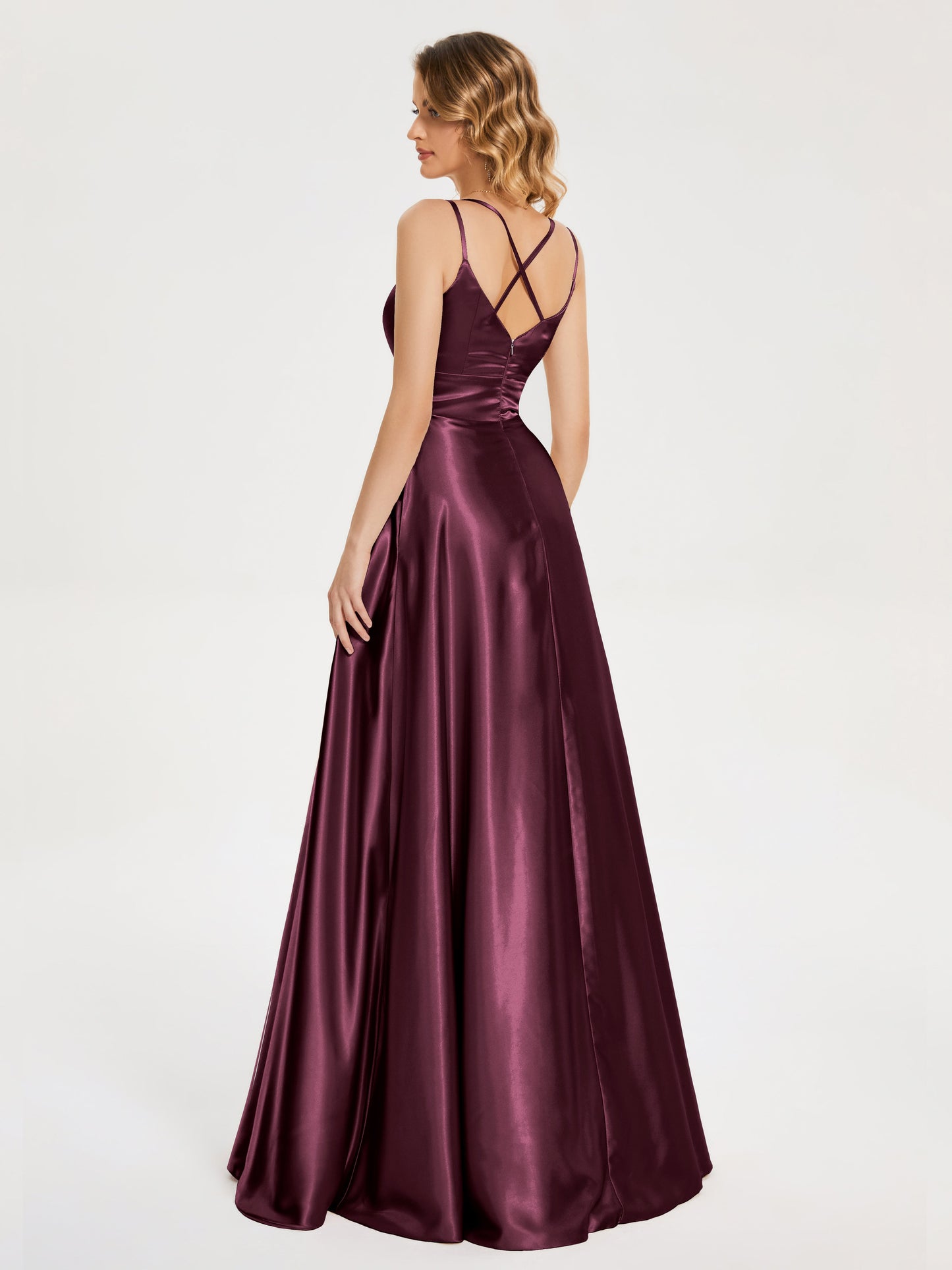 Briella Spaghetti Straps Soft Satin Bridesmaid Dress