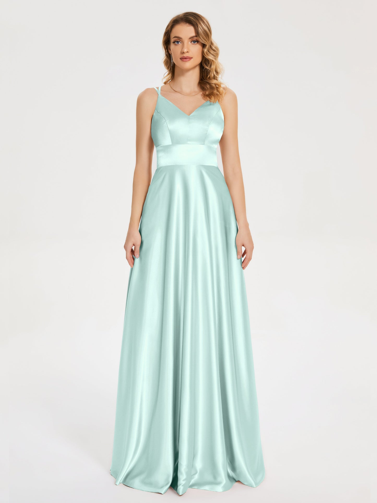 Briella Spaghetti Straps Soft Satin Bridesmaid Dress