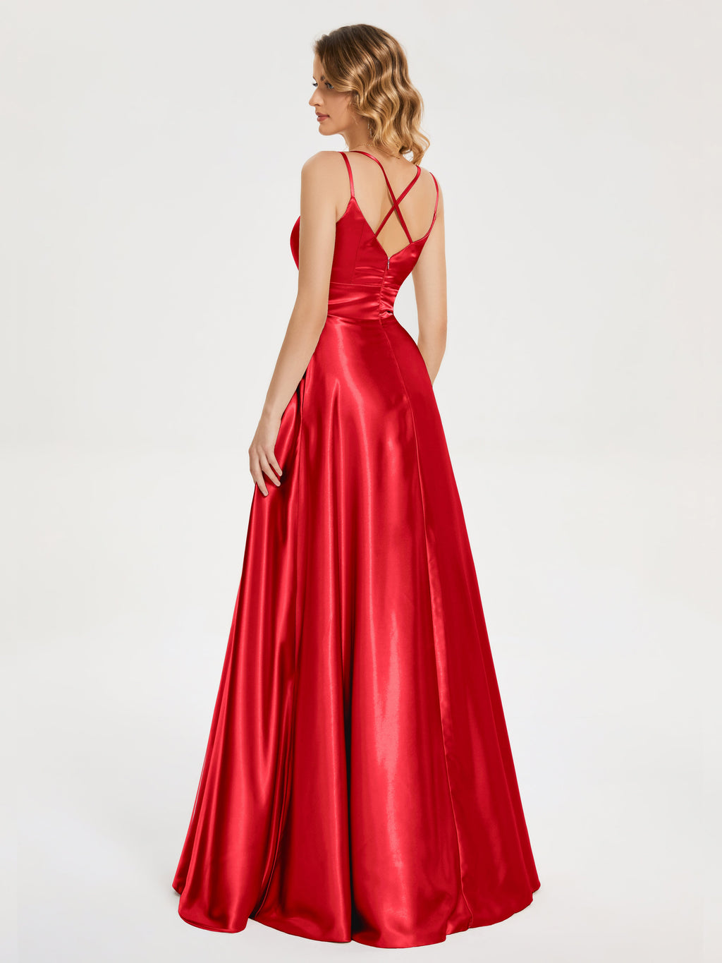 Briella Spaghetti Straps Soft Satin Bridesmaid Dress