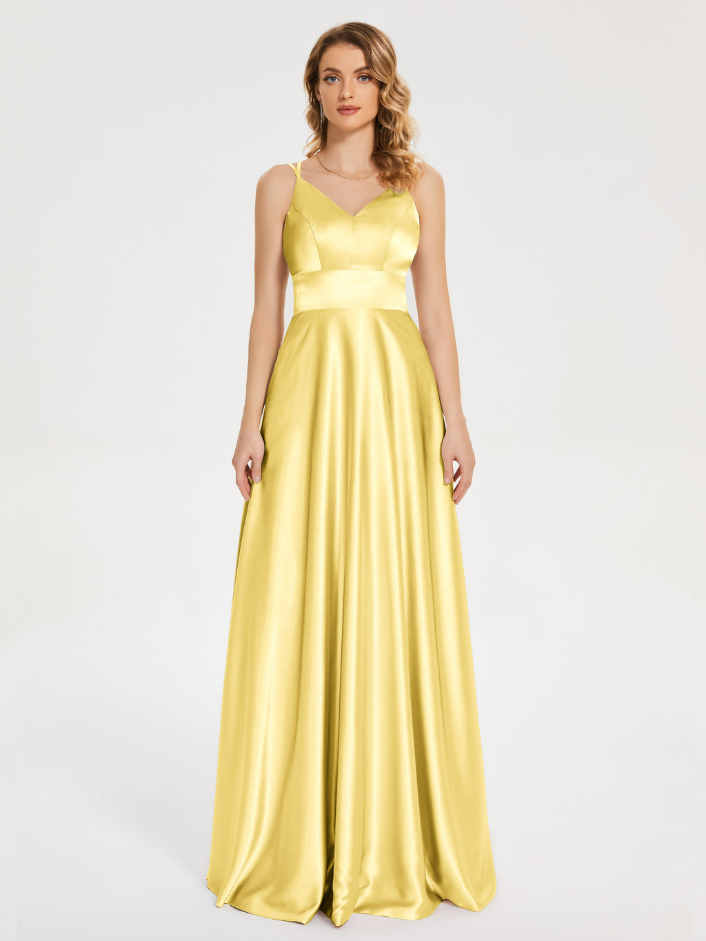 Briella Spaghetti Straps Soft Satin Bridesmaid Dress