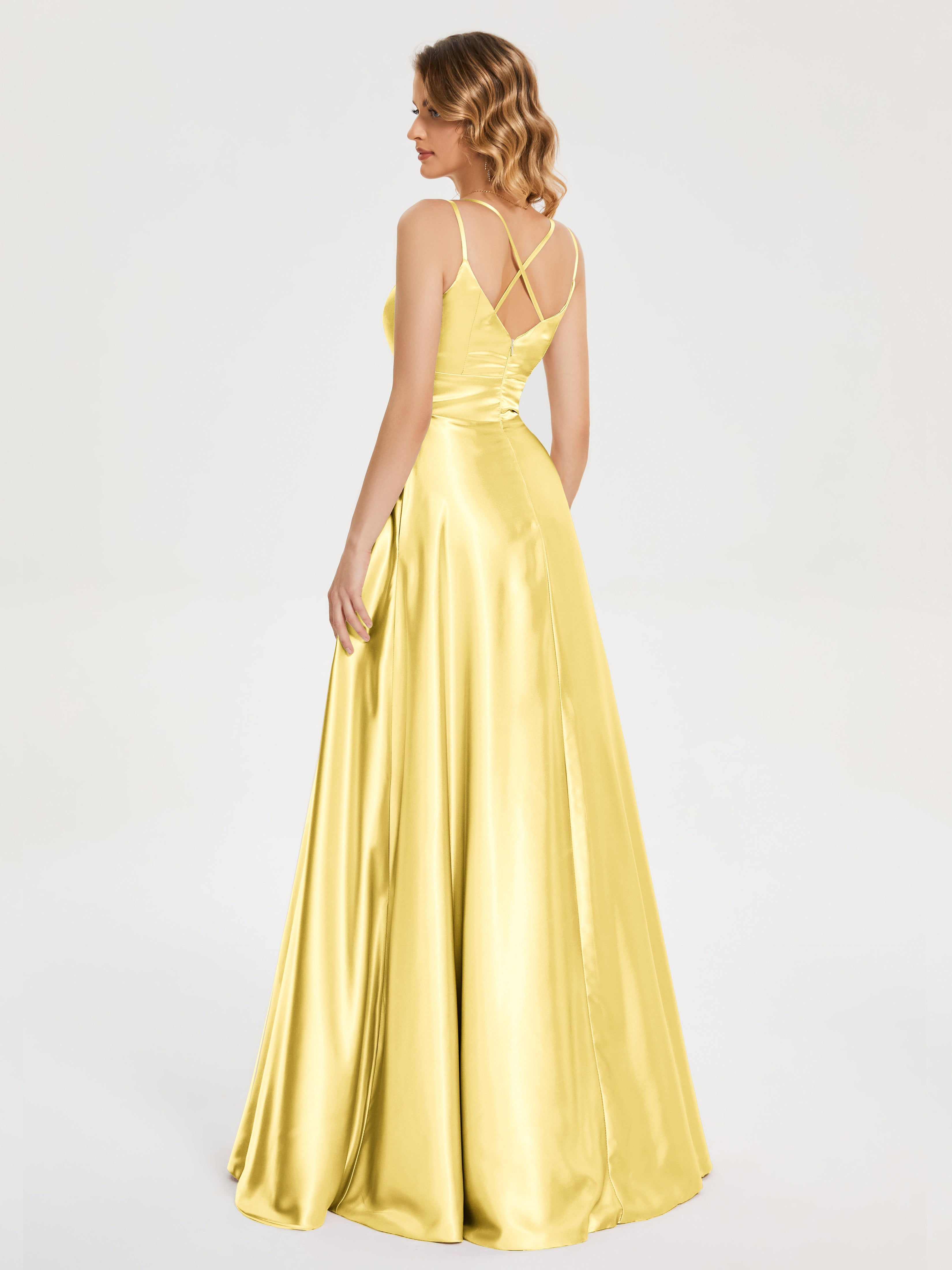 Briella Spaghetti Straps Soft Satin Bridesmaid Dress