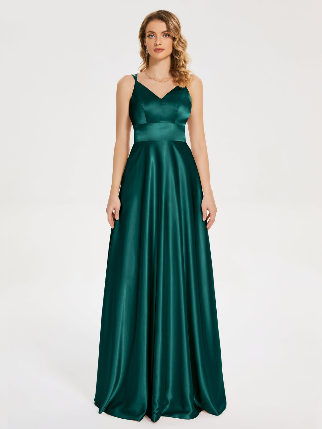 Briella Spaghetti Straps Soft Satin Bridesmaid Dress