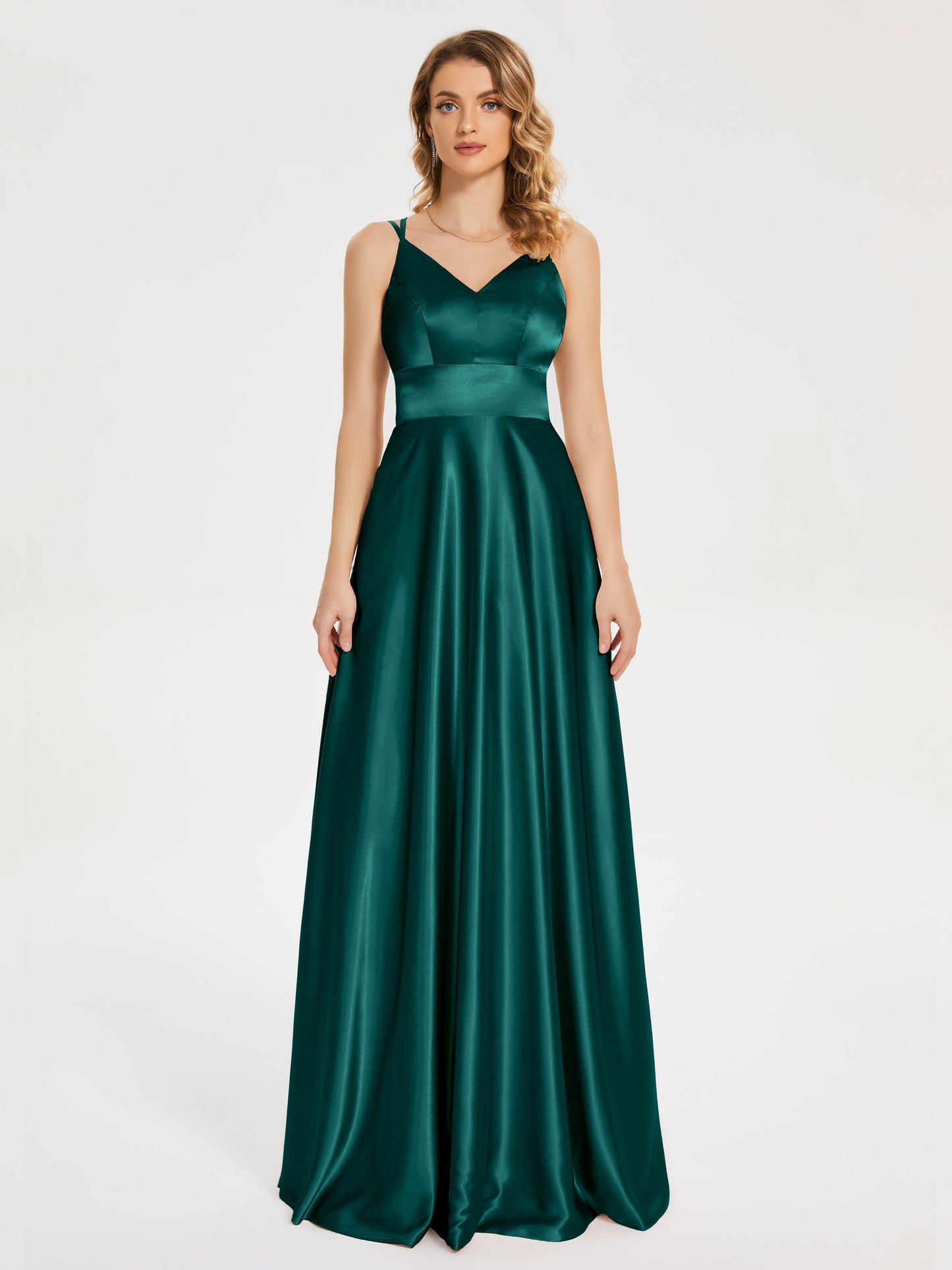 Briella Spaghetti Straps Soft Satin Bridesmaid Dress