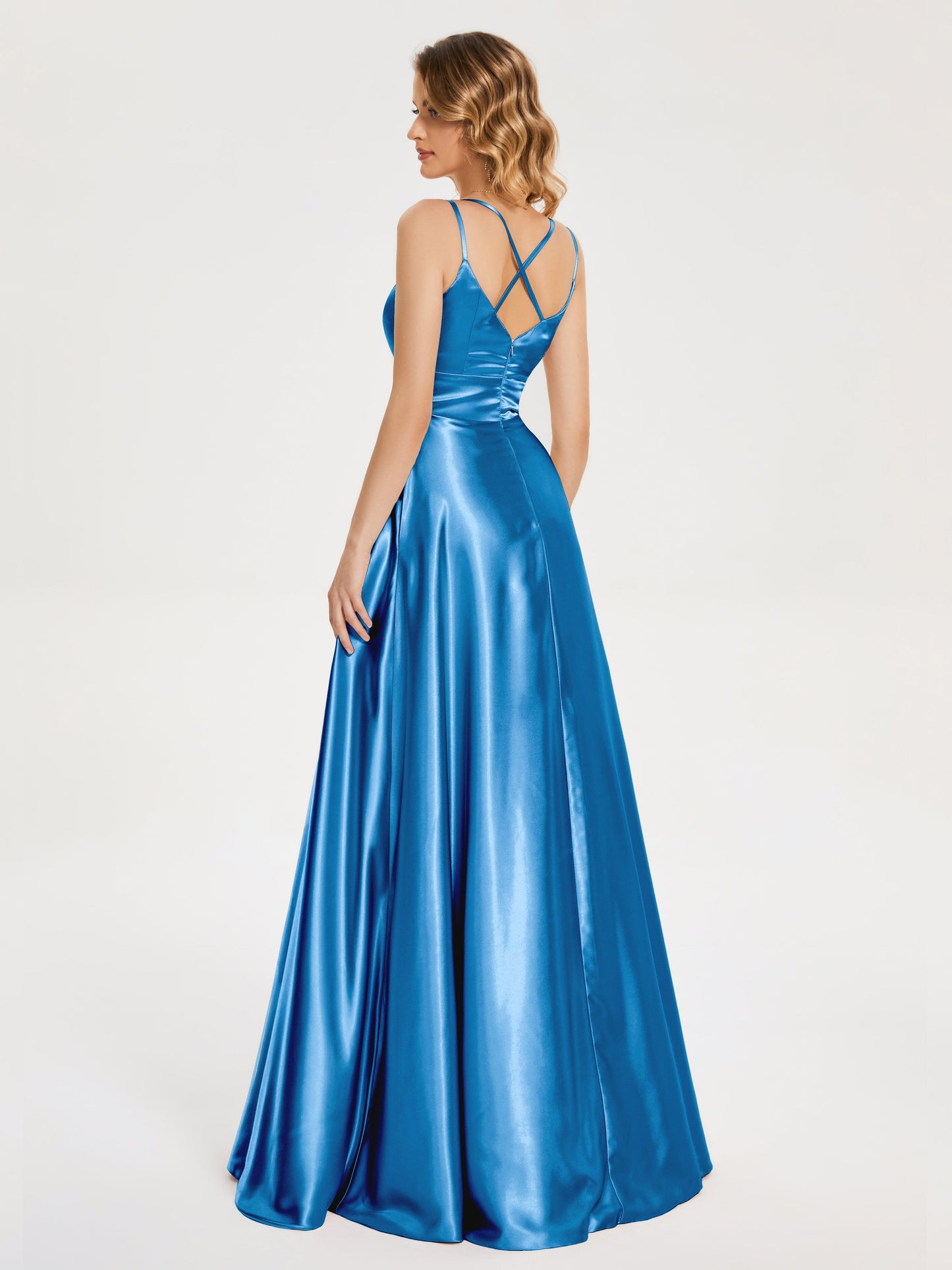 Briella Spaghetti Straps Soft Satin Bridesmaid Dress