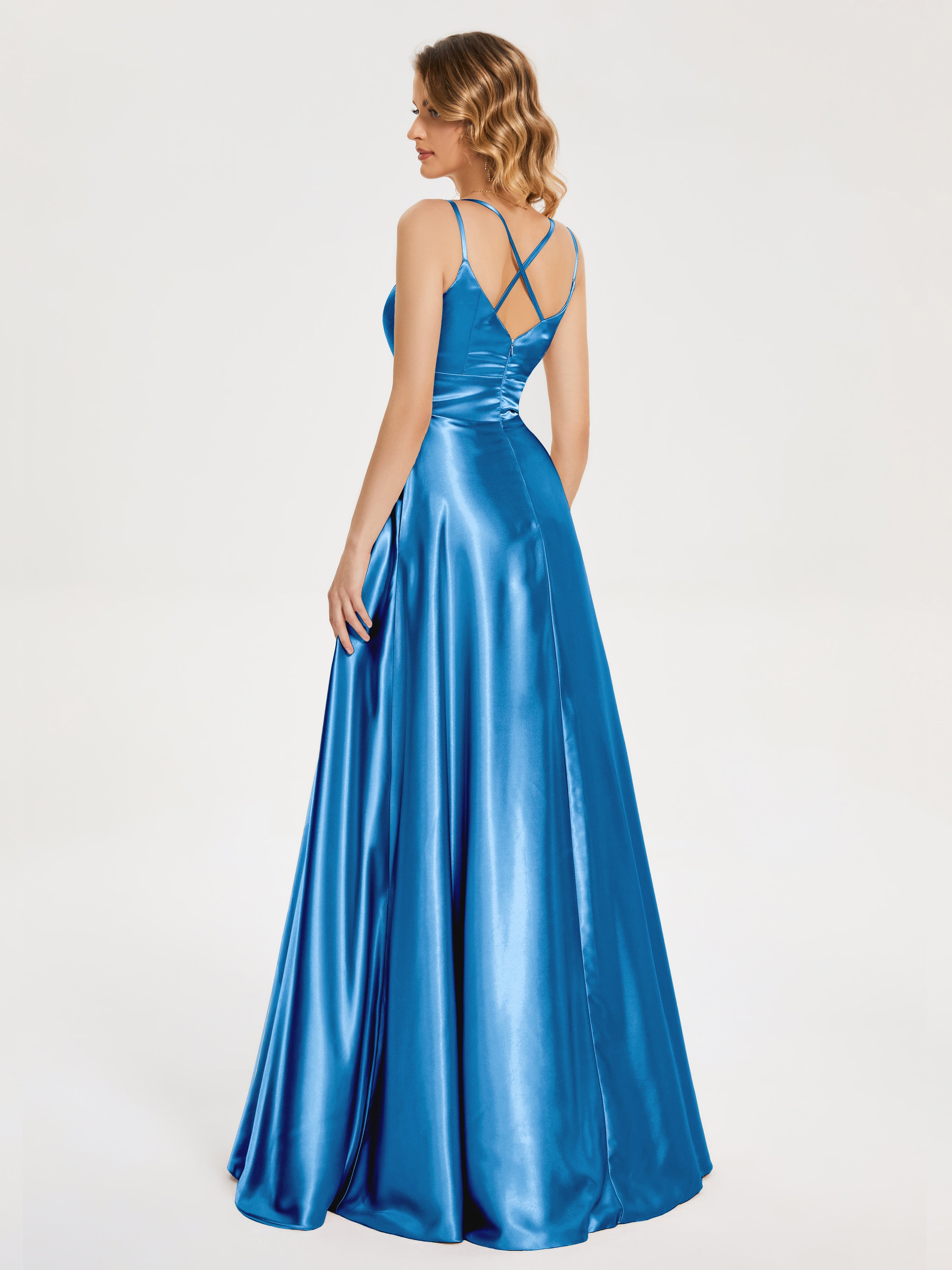 Briella Spaghetti Straps Soft Satin Bridesmaid Dress