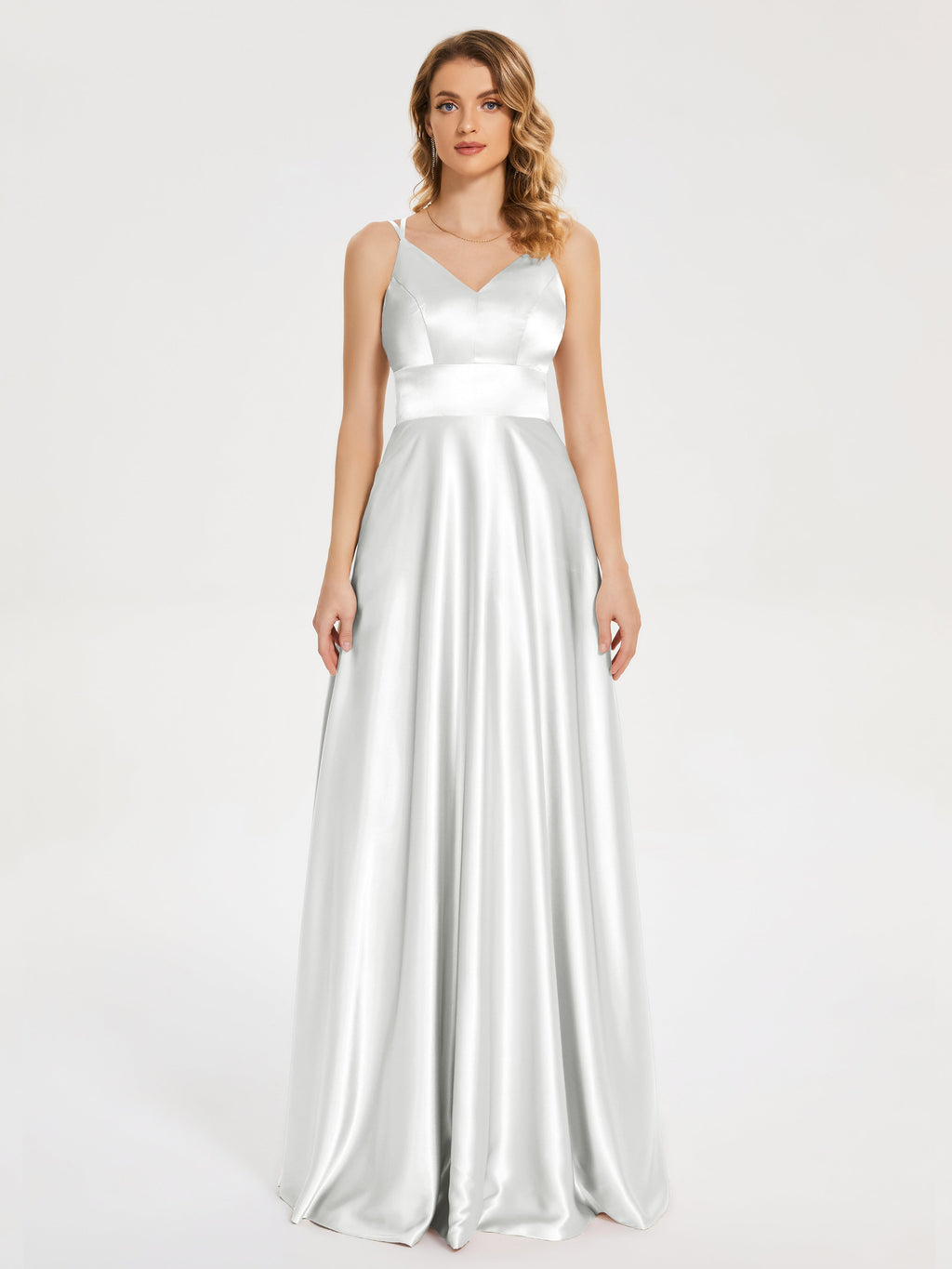 Briella Spaghetti Straps Soft Satin Bridesmaid Dress