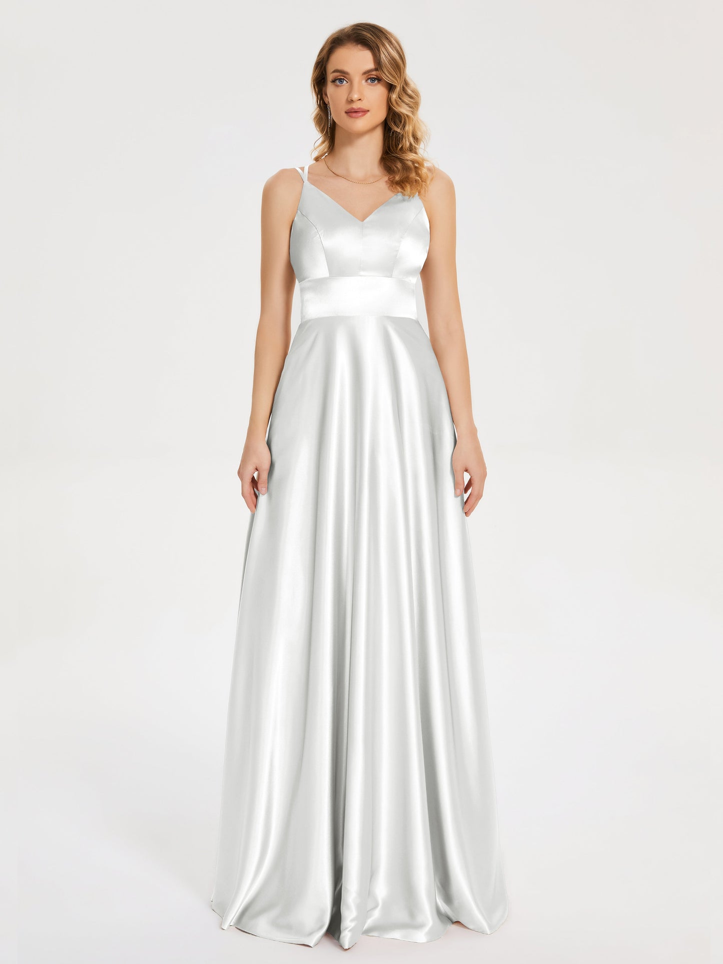 Briella Spaghetti Straps Soft Satin Bridesmaid Dress