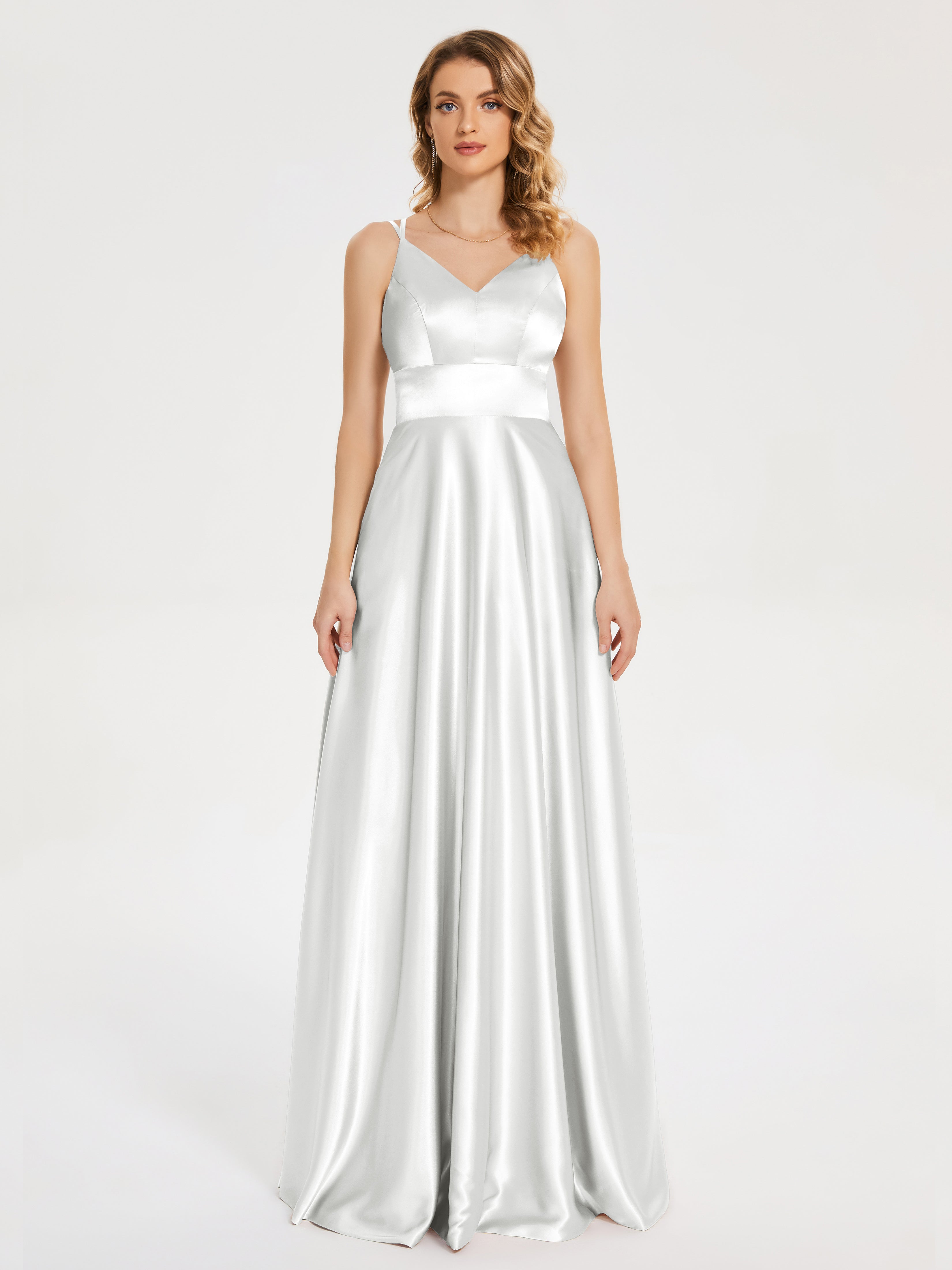 Briella Spaghetti Straps Soft Satin Bridesmaid Dress