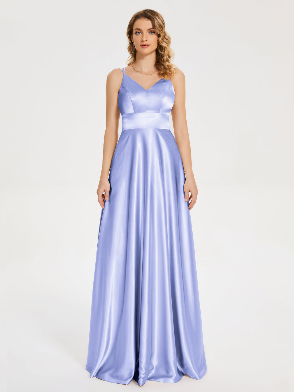 Briella Spaghetti Straps Soft Satin Bridesmaid Dress