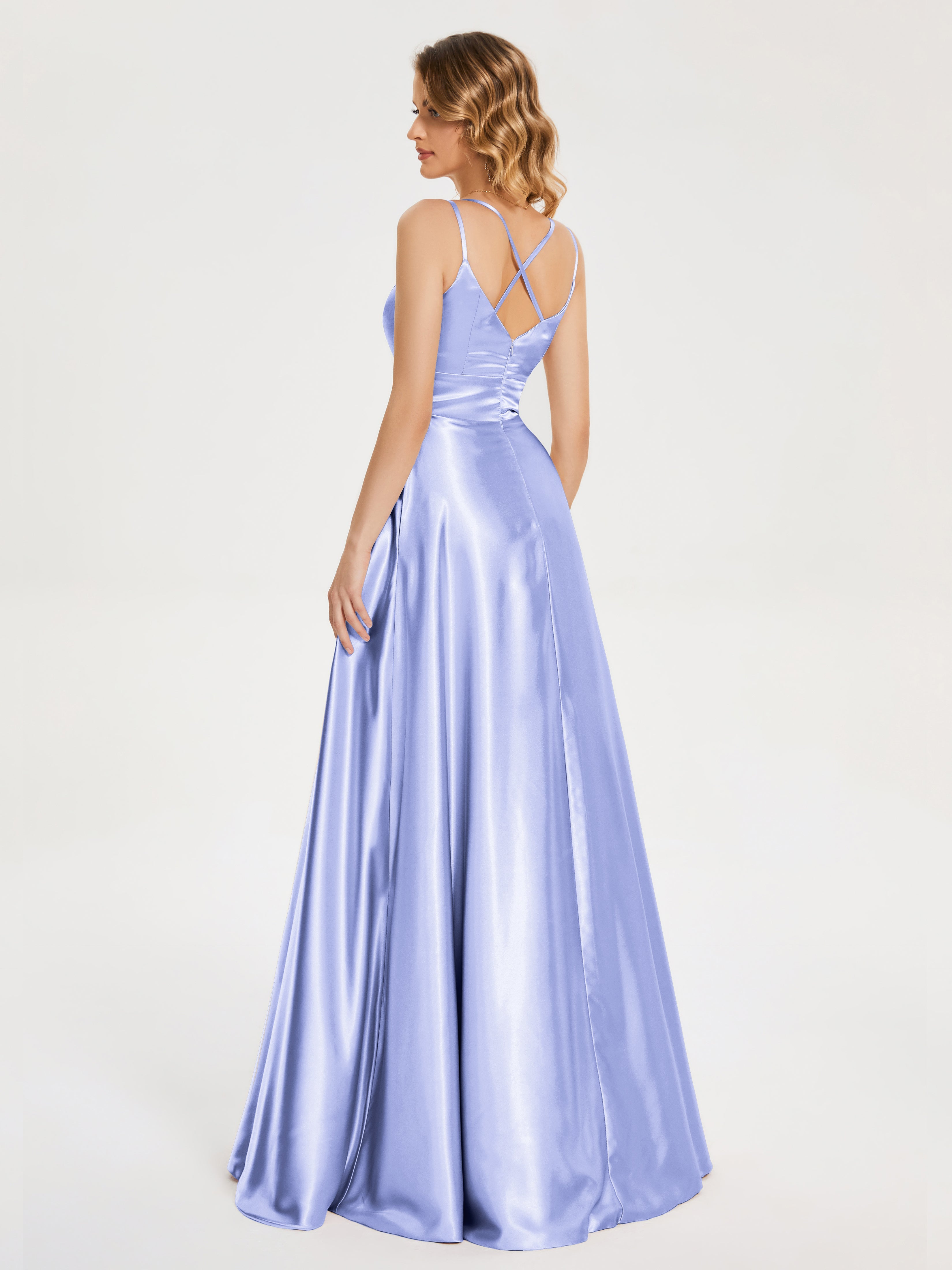 Briella Spaghetti Straps Soft Satin Bridesmaid Dress