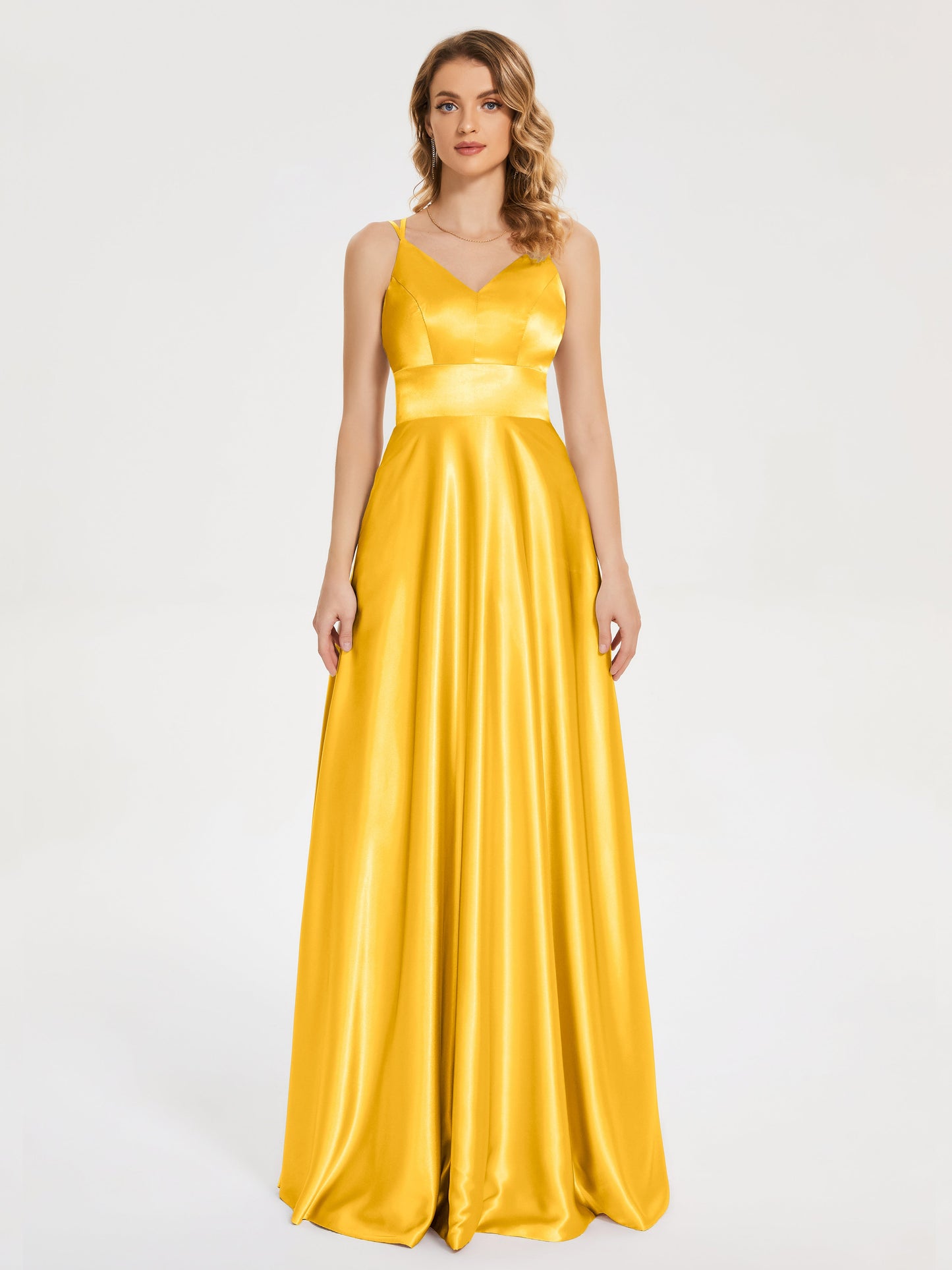 Briella Spaghetti Straps Soft Satin Bridesmaid Dress