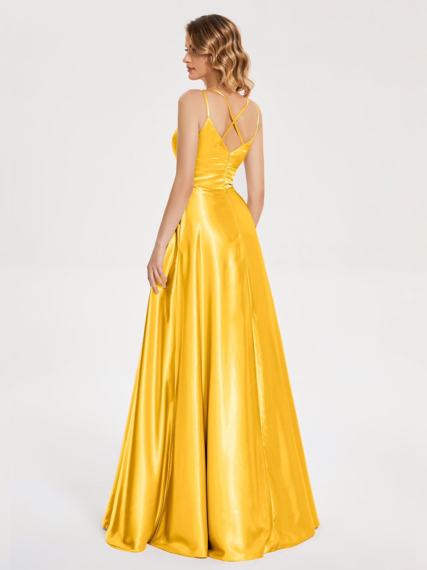 Briella Spaghetti Straps Soft Satin Bridesmaid Dress