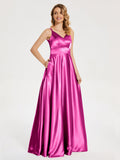 Briella Spaghetti Straps Soft Satin Bridesmaid Dress