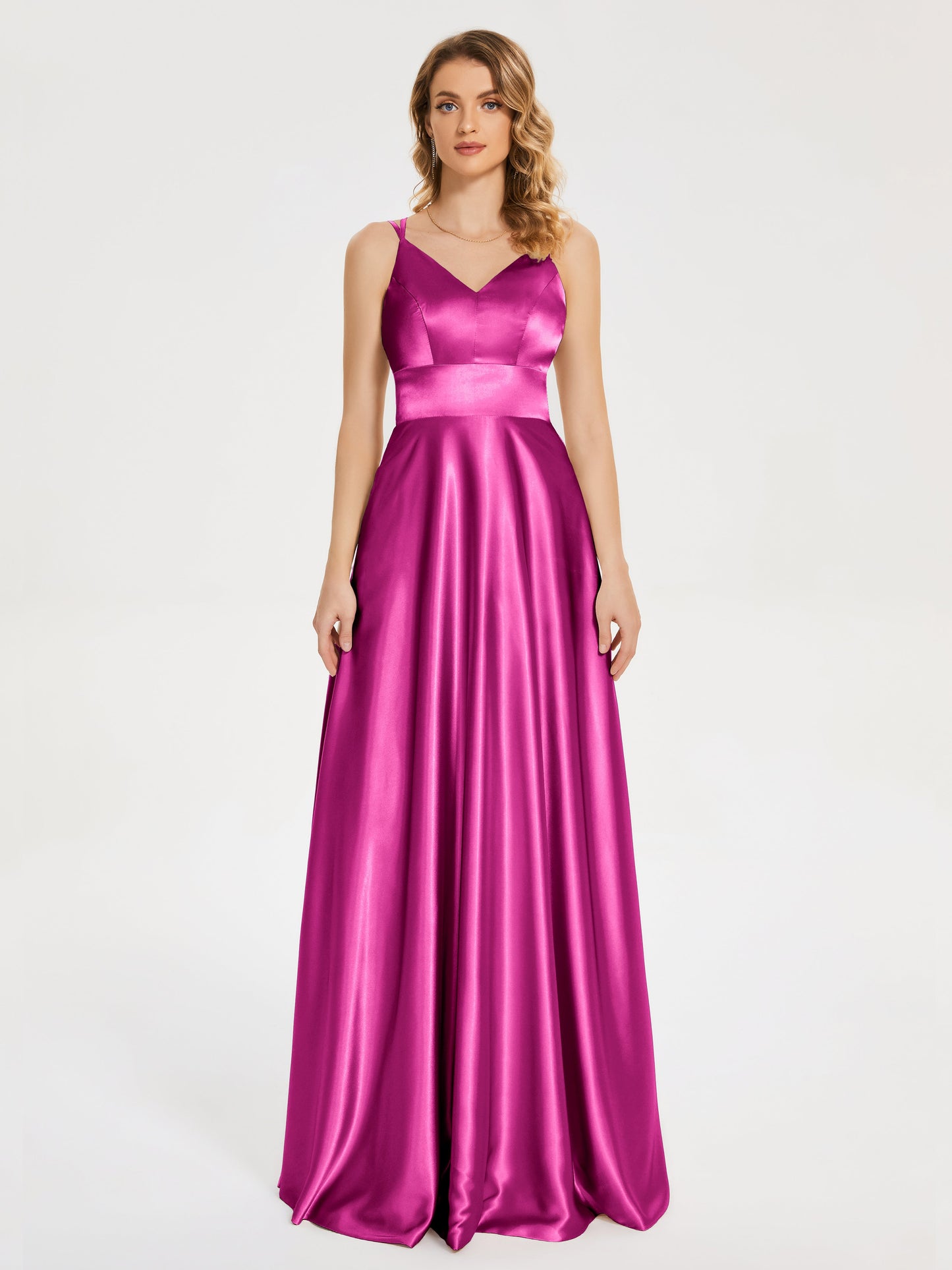 Briella Spaghetti Straps Soft Satin Bridesmaid Dress
