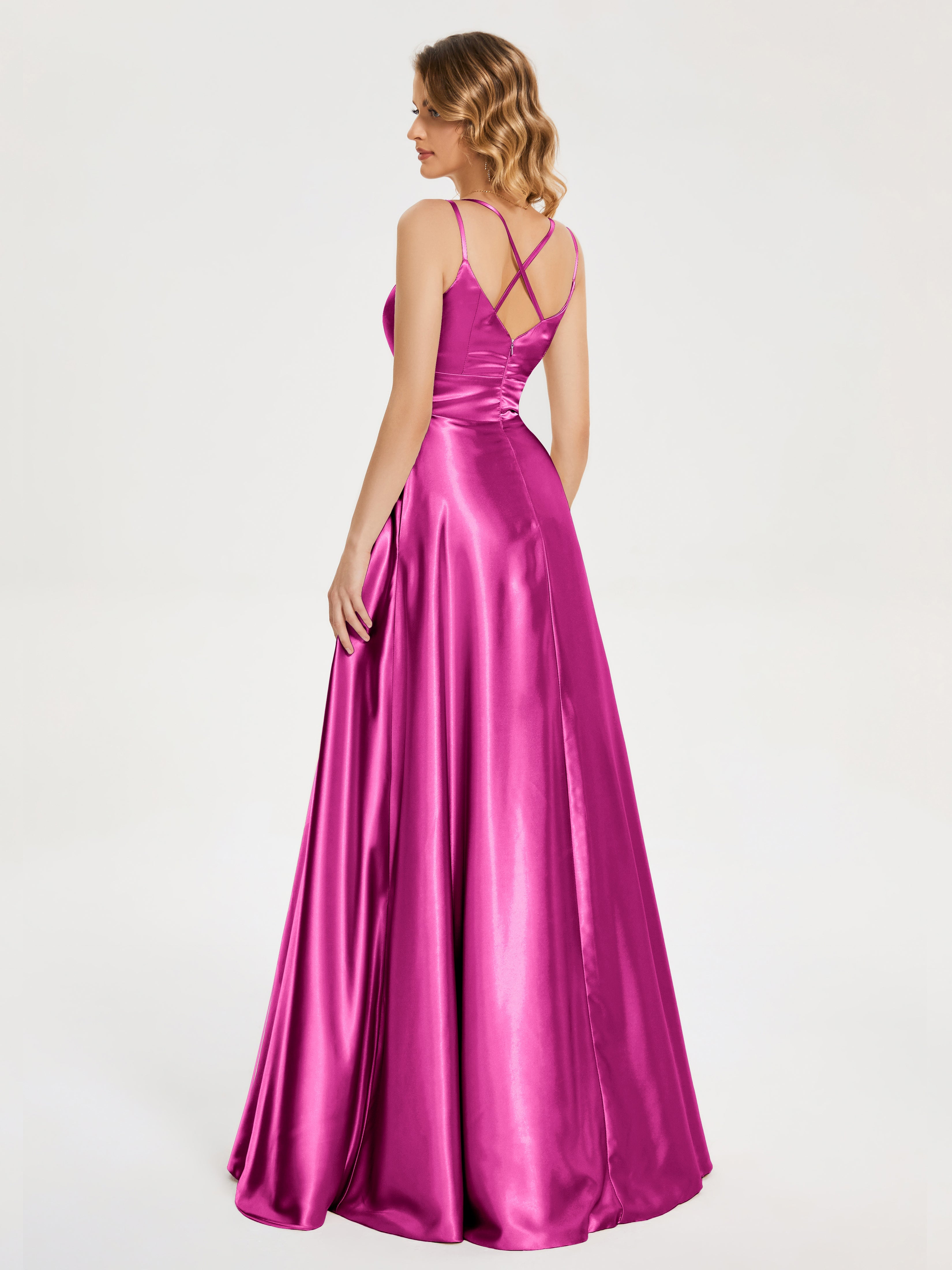 Briella Spaghetti Straps Soft Satin Bridesmaid Dress